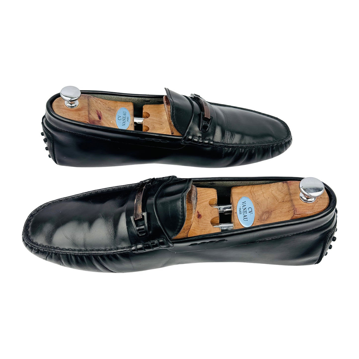 Tod's Men's Black Leather Driving Loafers (Size 46)
