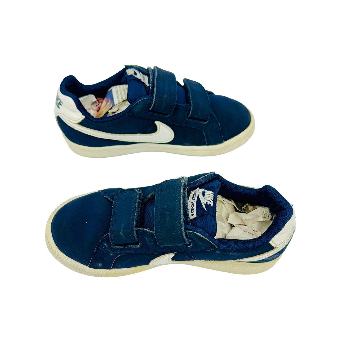 Cross image of Nike Kid's Court Royale Blue Shoes (Size 27.5) - 833536-400