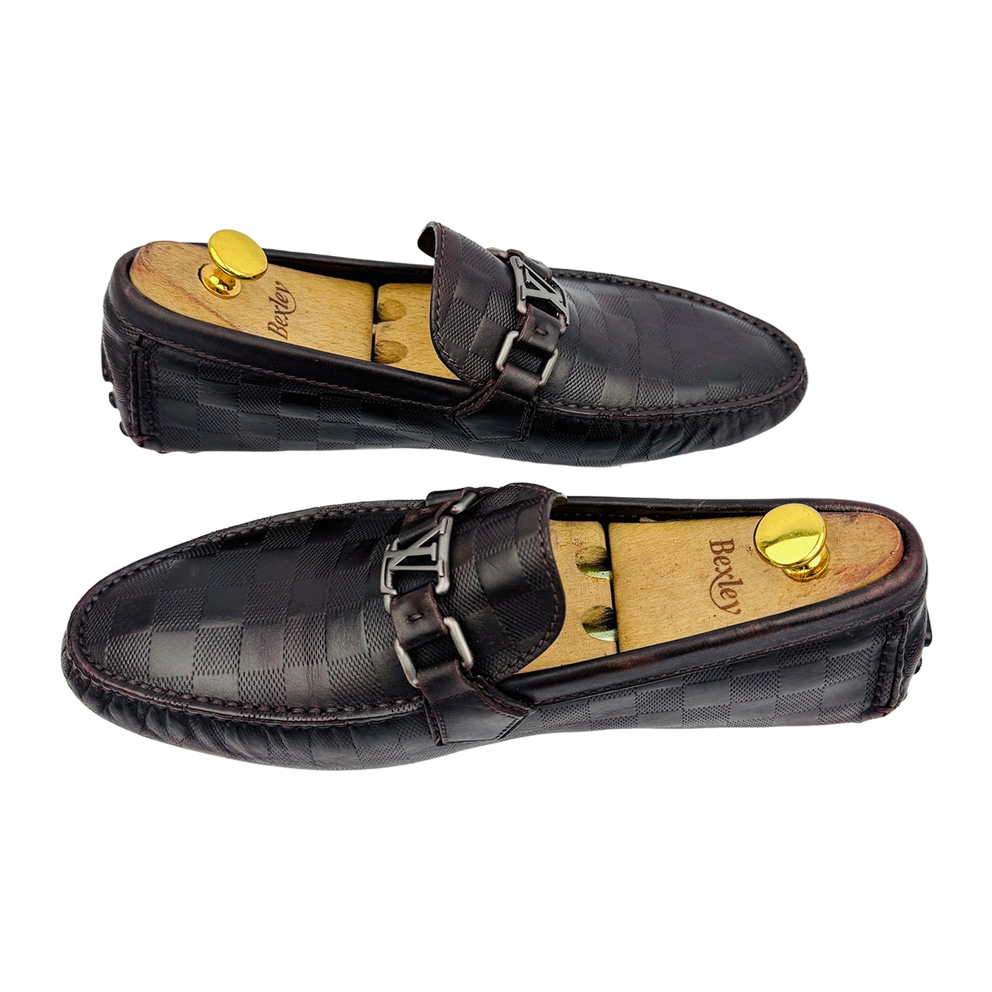 Cross image of Louis Vuitton Hockenheim Brown Moccasins (Size 42.5)