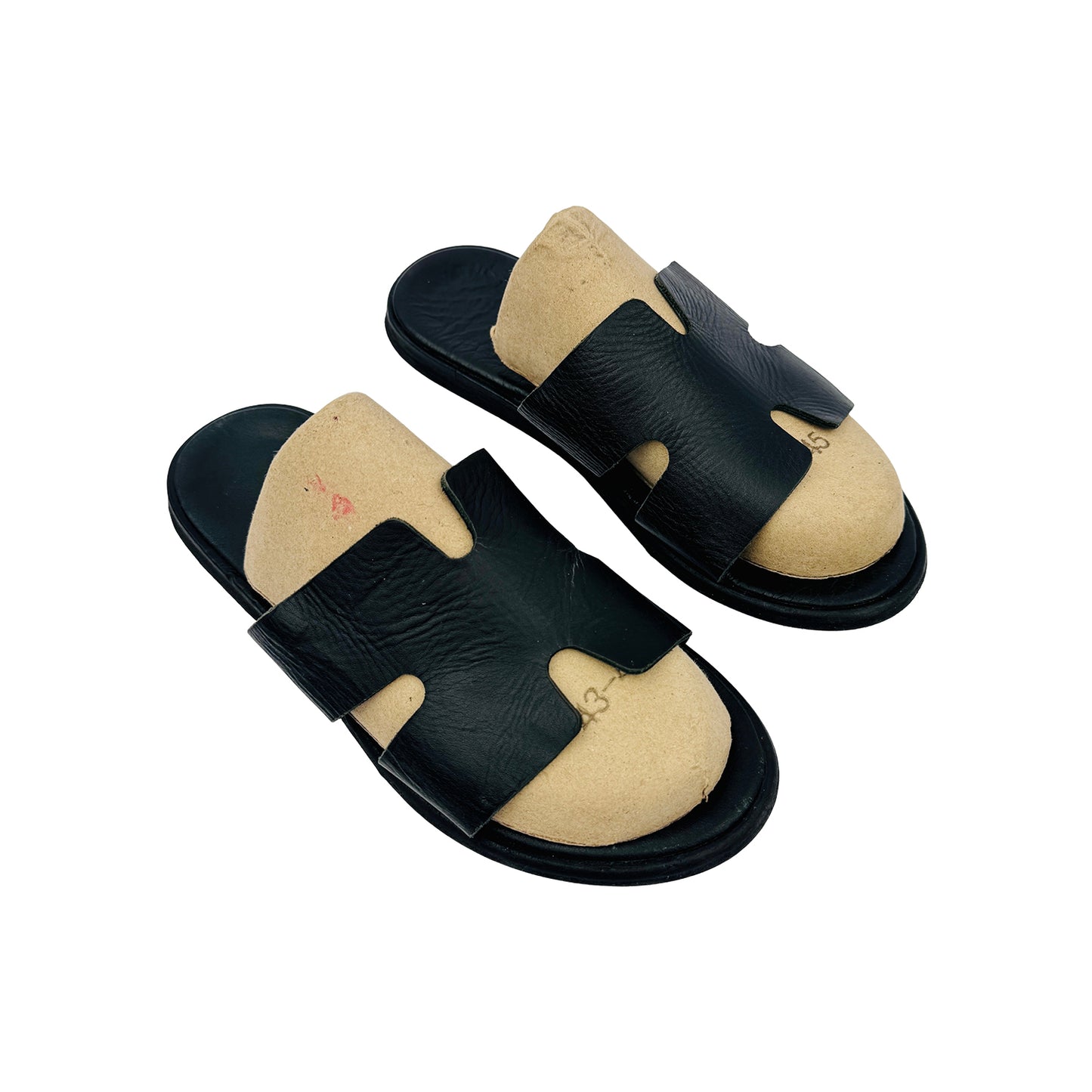 Hermes Men's Izmir Sandal Black Slides (Size 42)