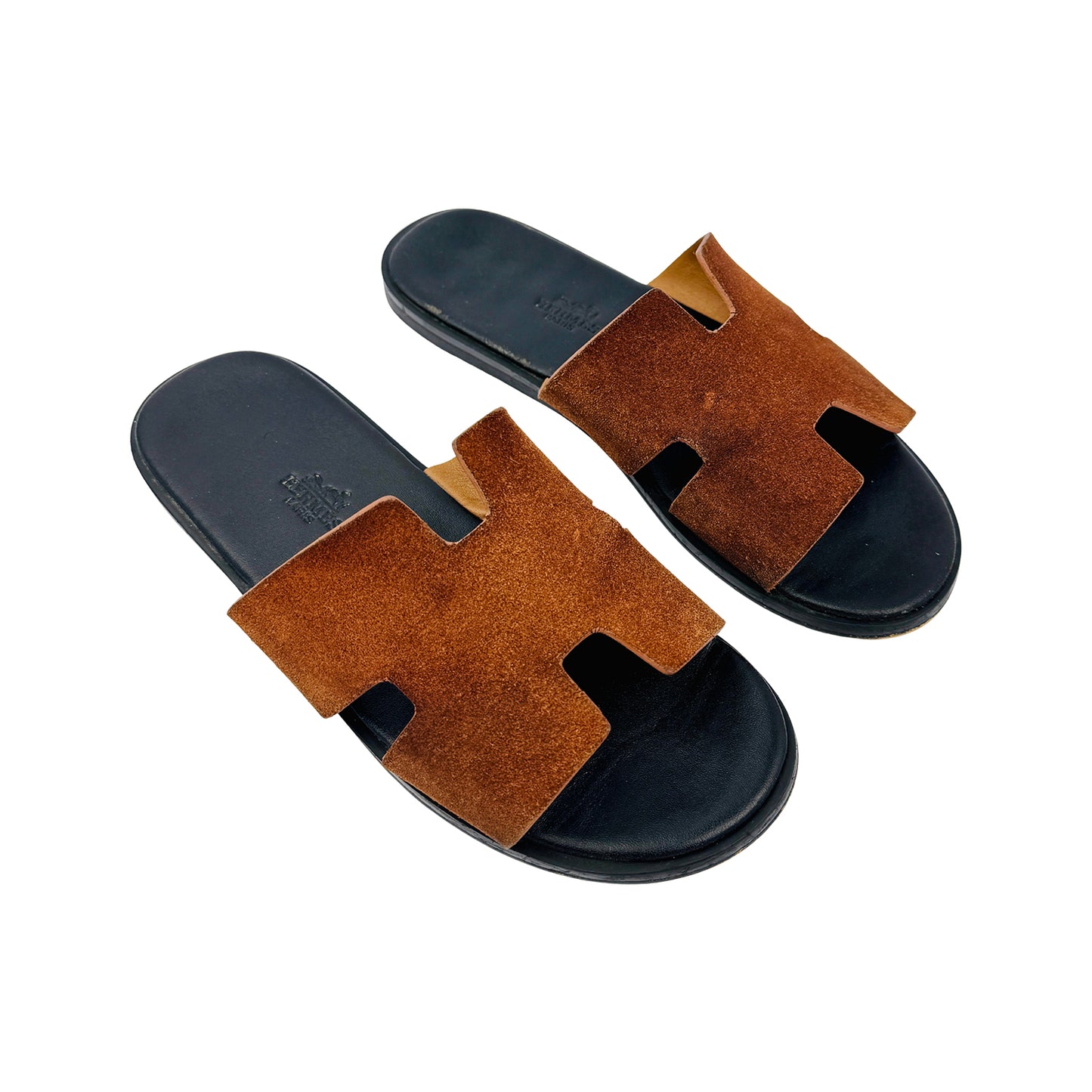 Hermes Izmir Sandal Suede Brown Slippers (Size 41.5/42)