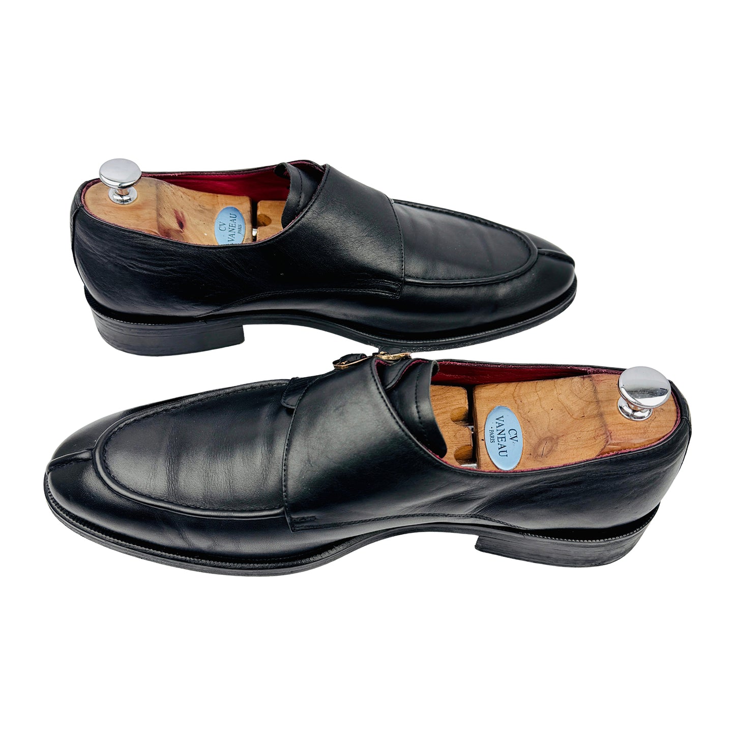 Rojèè Design Black Double Monk Strap Loafers (Size 44/44.5)