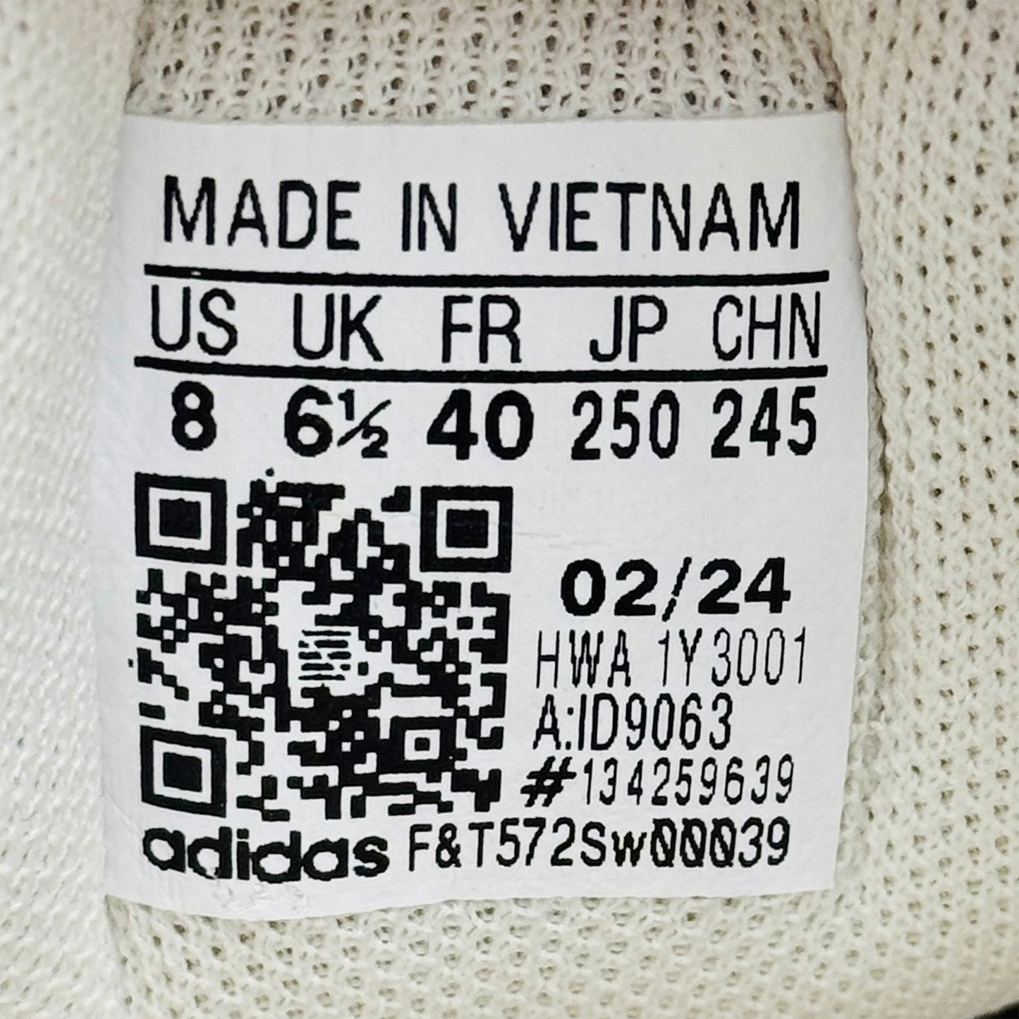 Adidas VL Court 3.0 'Off-White' Sneakers (Size 40) - ID9063