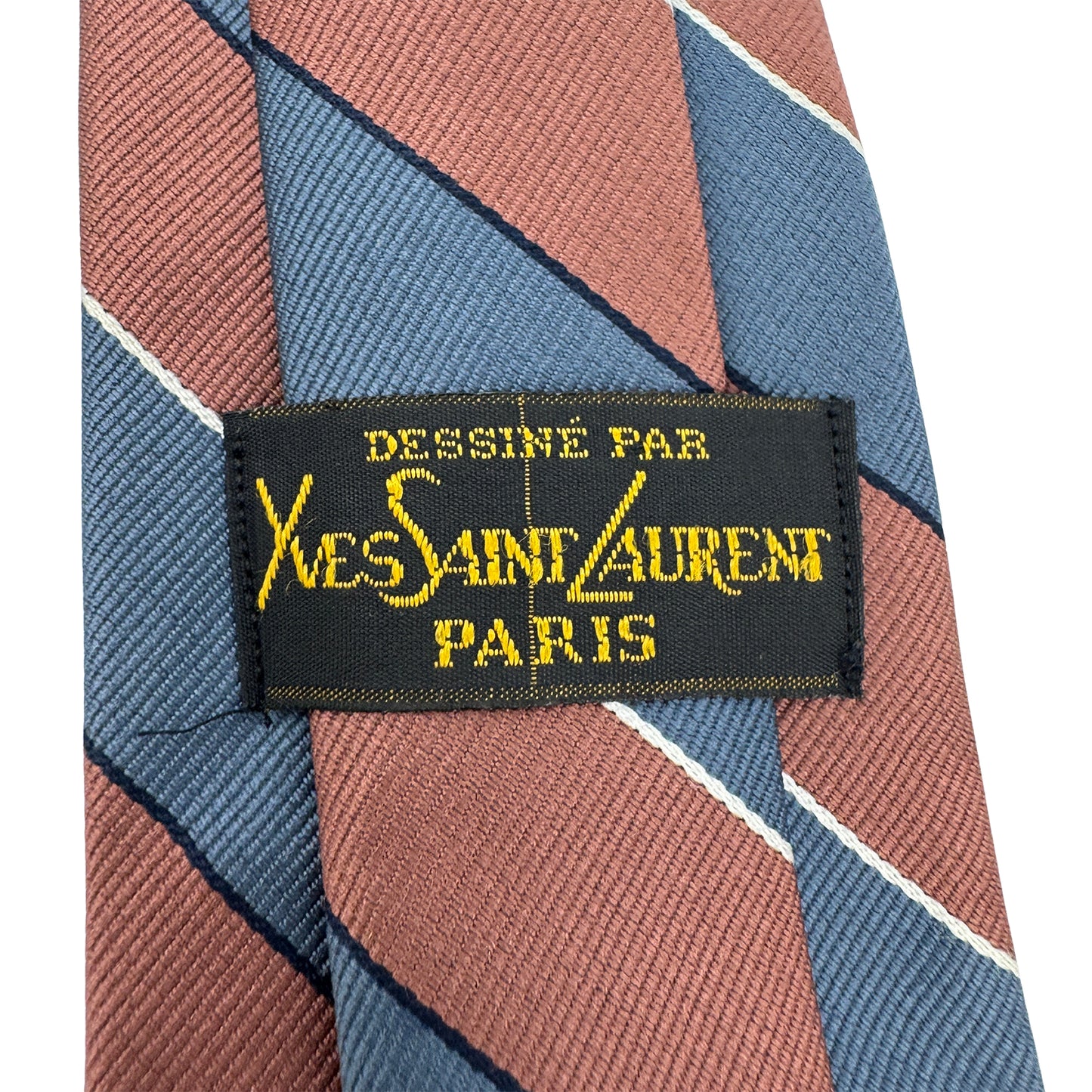 Yves Saint Laurent Rust 'Diagonal Stripes' Tie (Size Regular)