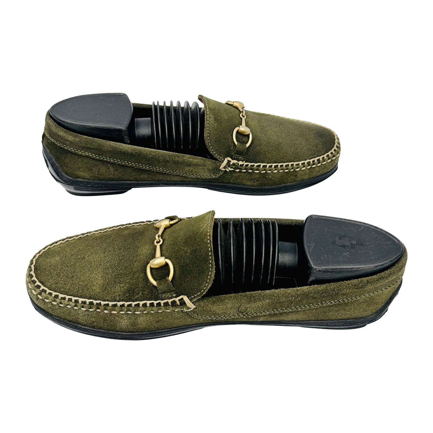 Gucci Men's Horsebit Dark Green Loafers (Size 39/39.5) - 1000424