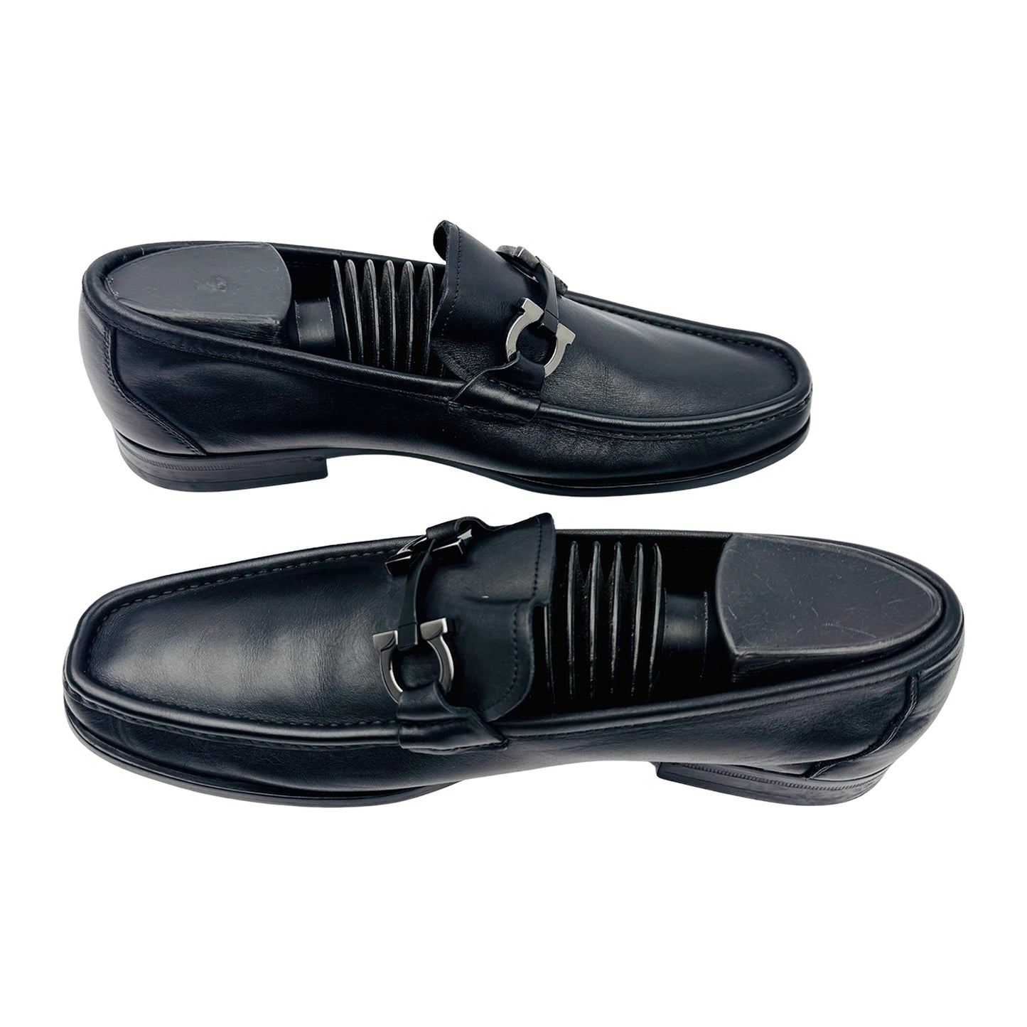 Salvatore Ferragamo Gancini Bit Black Loafers (Size 41/41.5) - YQ 7114