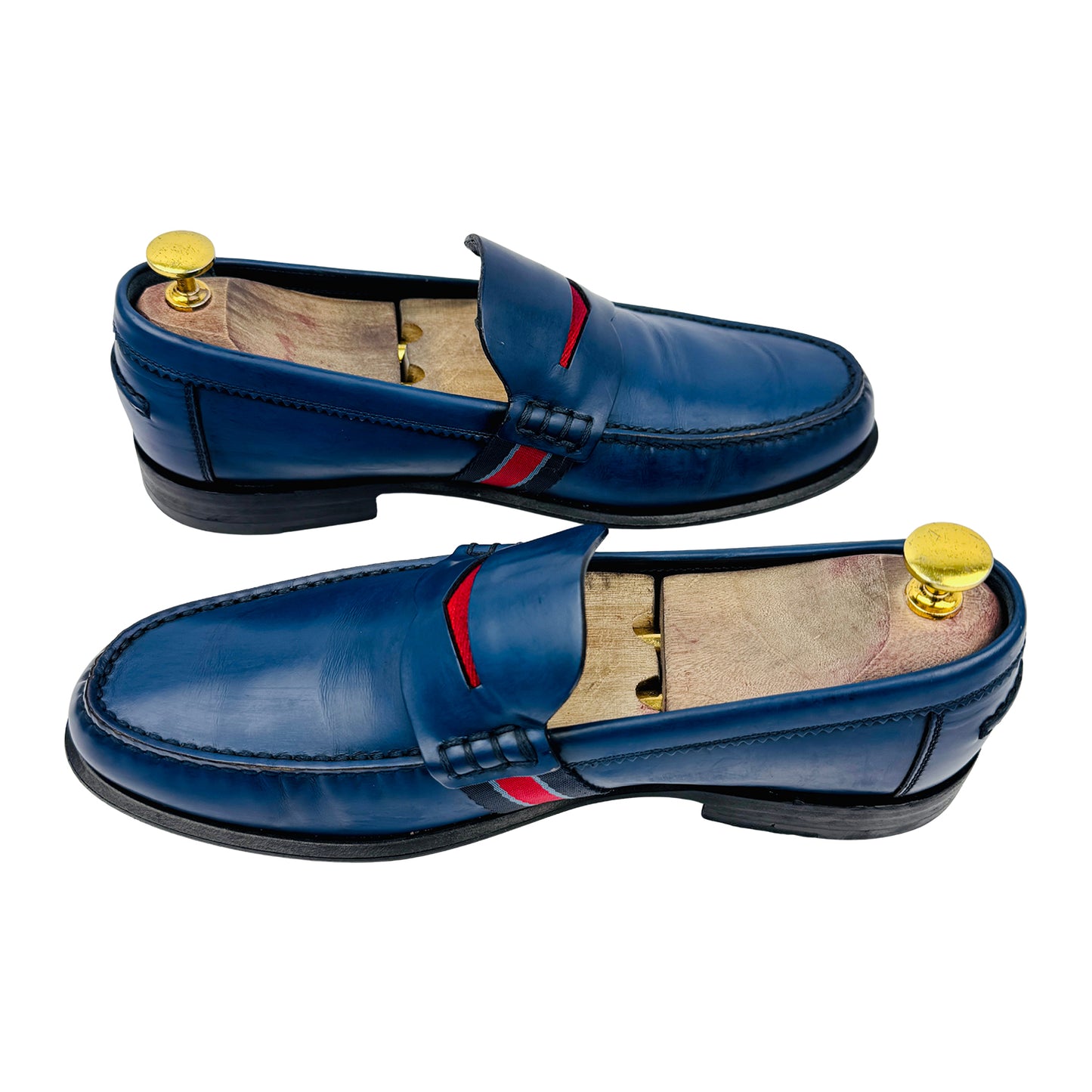 Louis Vuitton Men's Leather Penny Blue Loafers (Size 41/41.5)