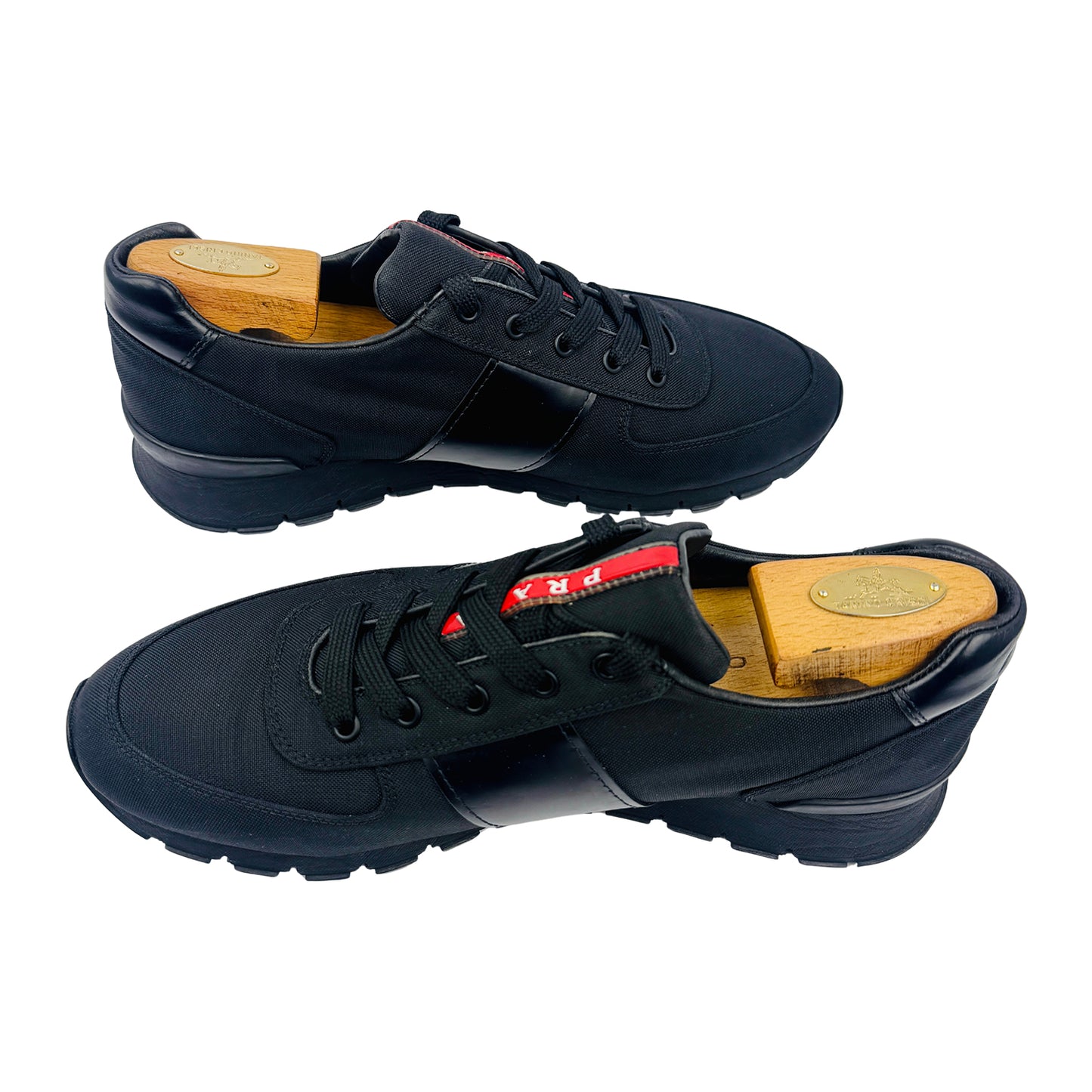 Prada Match Race Leather-Trimmed Nylon Sneakers (Size 42/42.5)