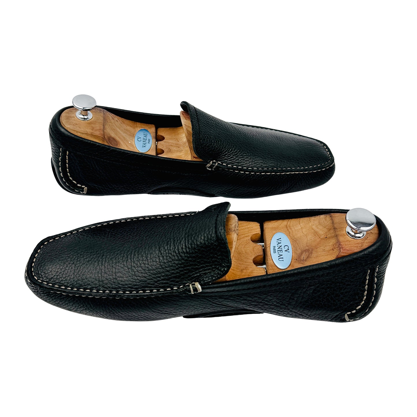 Salvatore Ferragamo Men's Black Grain Leather Loafers (Size 44.5/45)