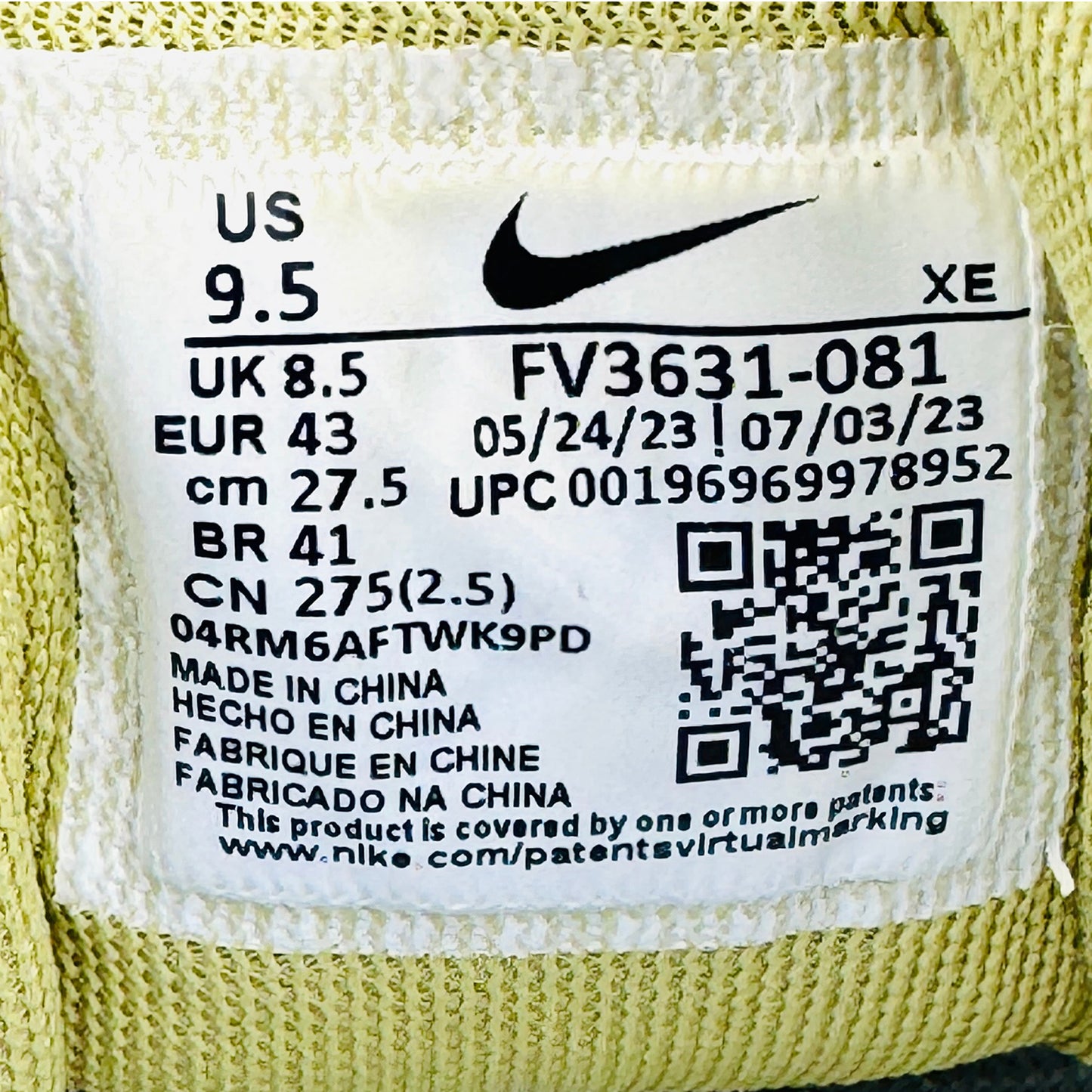 Nike Air Zoom Pegasus 40 Shoes (Size 43) - FV3631-081