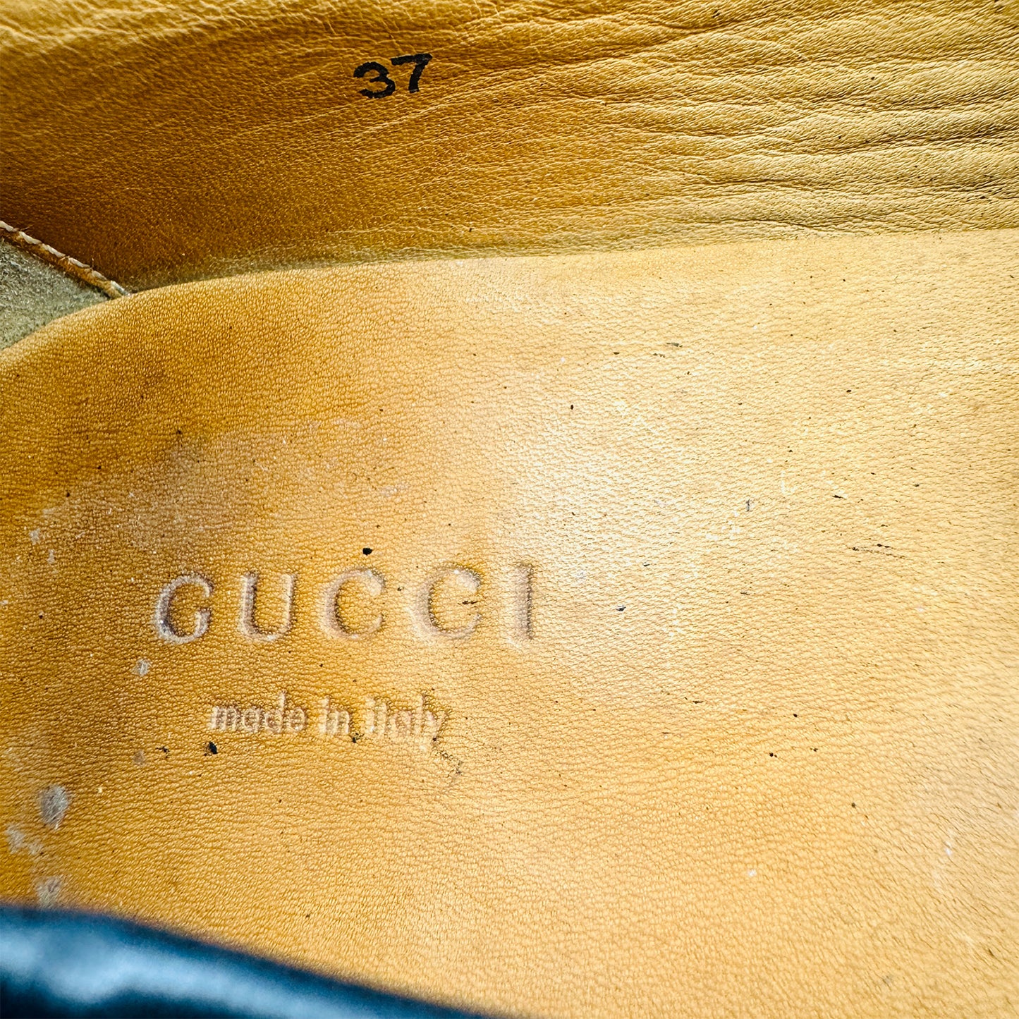 Gucci Brixton Black Horsebit Loafers (Size 37)