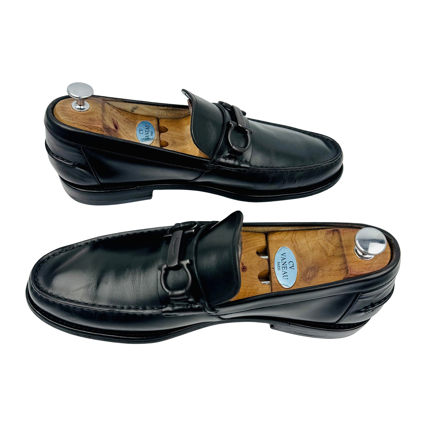 Salvatore Ferragamo Gancini Bit Black Leather Loafer (Size 43.5/44)
