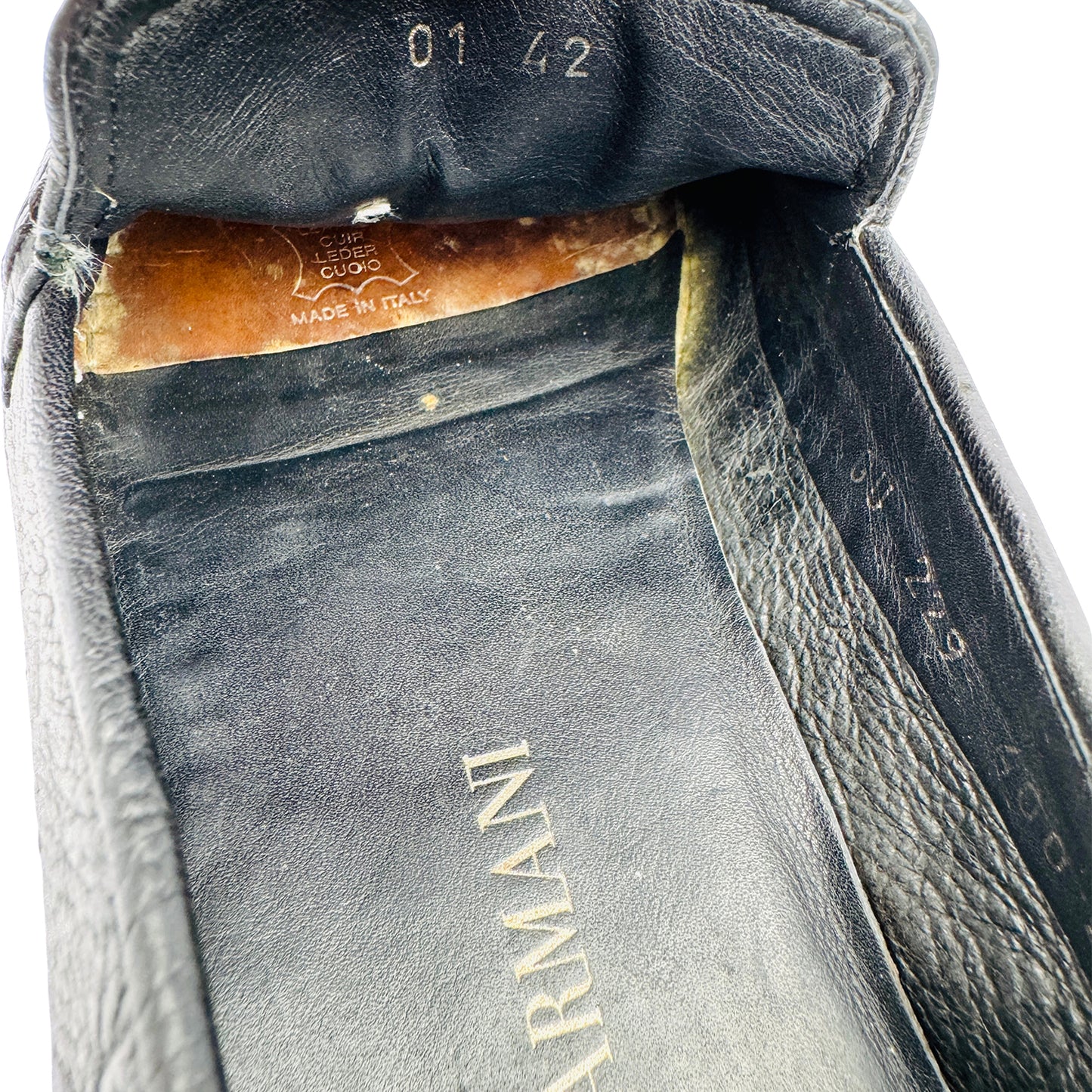 Giorgio Armani Grained Leather Tassel Loafers (Size 42.5)