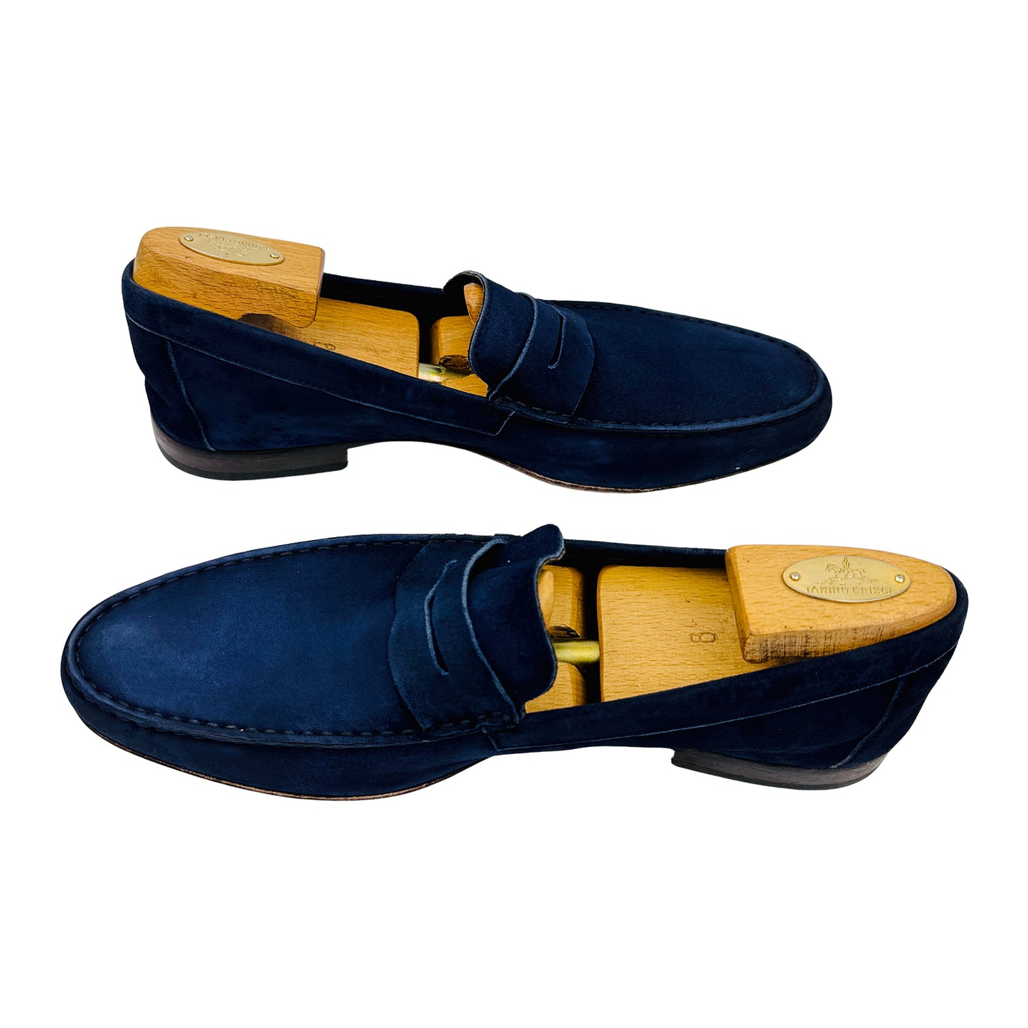 Paul Smith Men's Navy Blue Suede Loafers (Size 42/42.5)