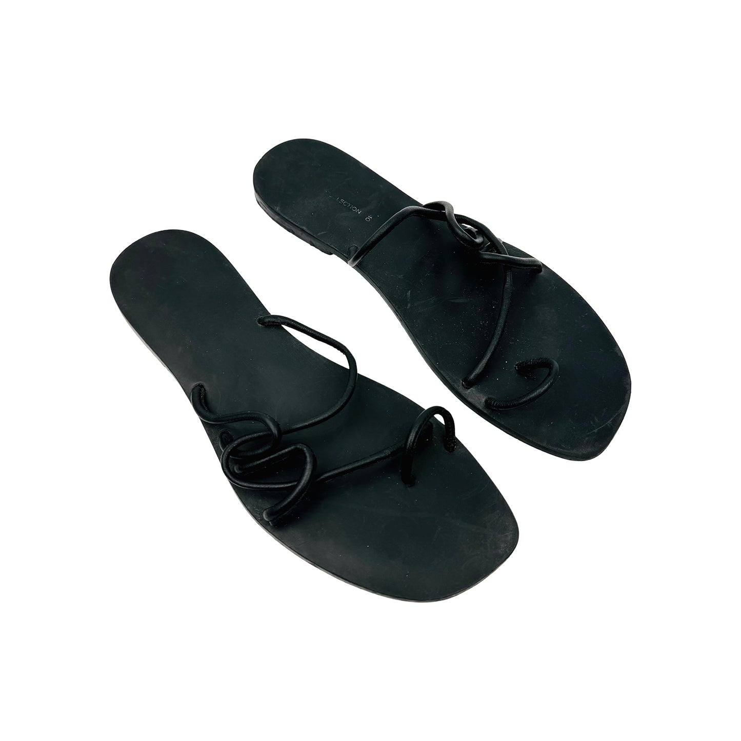 Pull & Bear Women's Black Sandal Slides (Size 40)