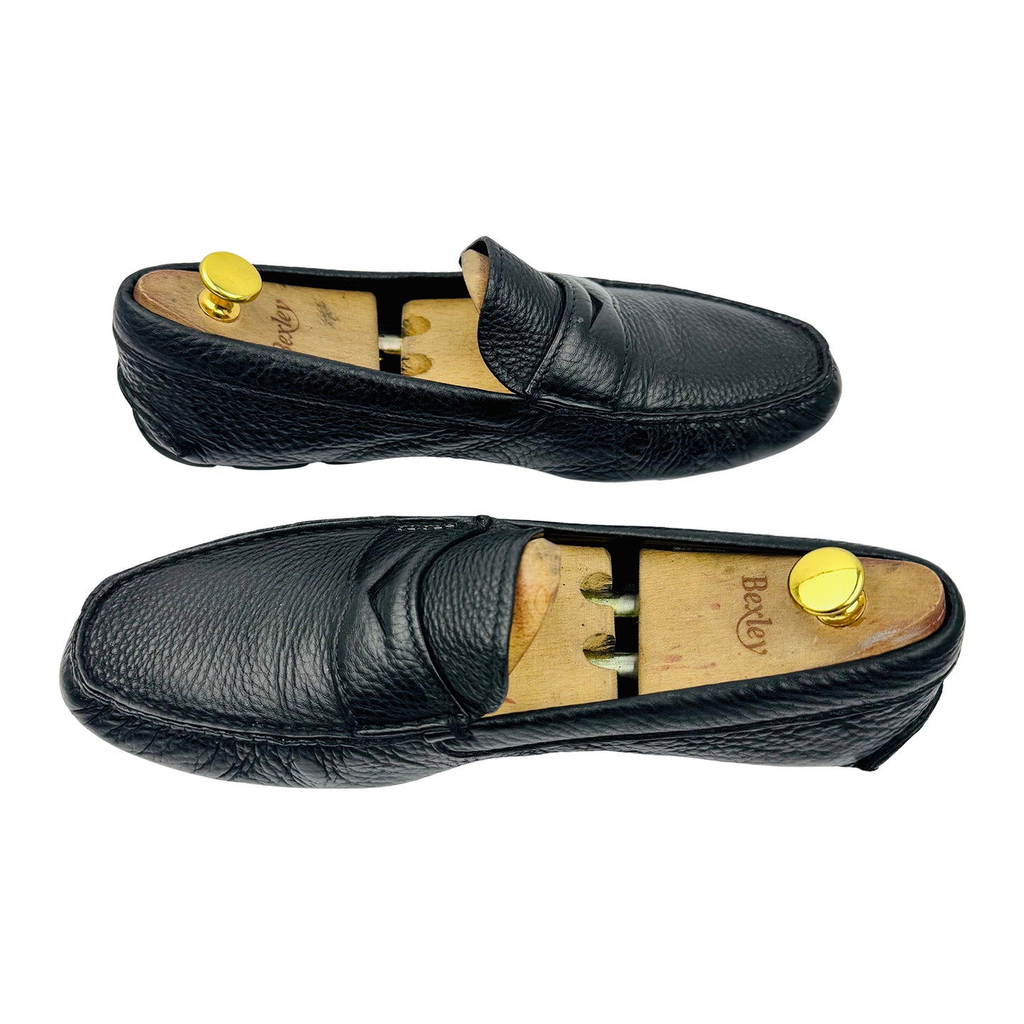 Prada Men's Black Pebbled Leather Loafer (Size 42.5/43) - 2DD001