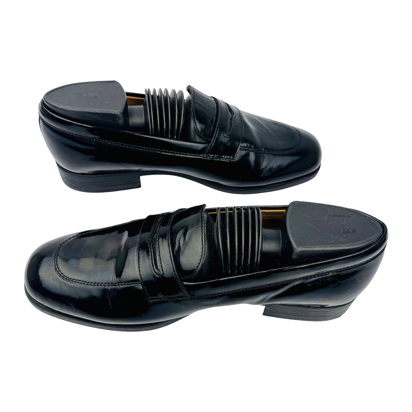 Cross image of Tod's Men's Black Patent Leather Loafers (Size 37.5/38)