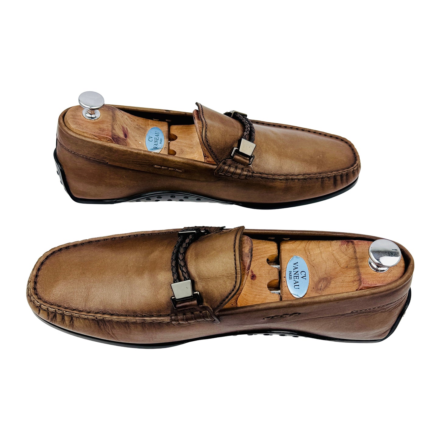 Tod's Gommino Cognac Brown Leather Loafers (Size 44/44.5)