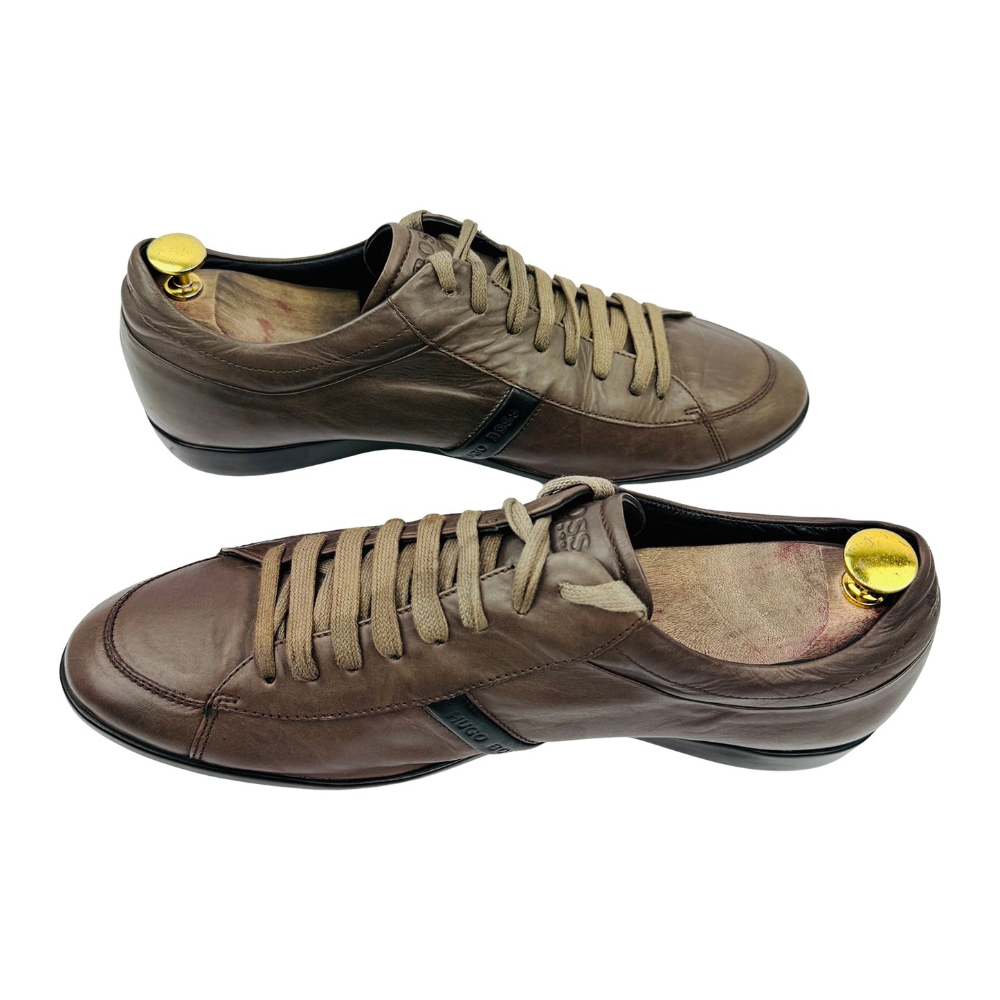 Hugo Boss Men's Brown Leather Sneakers (Size 43/43.5)