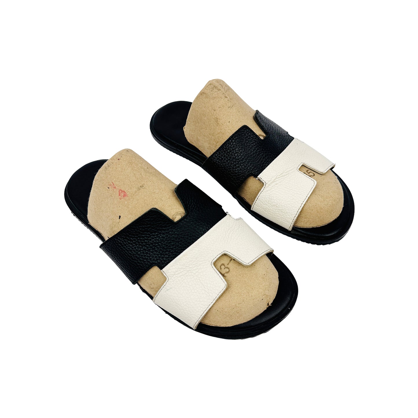 Hermes Izmir 'Black White' Slippers (Size 41/41.5)