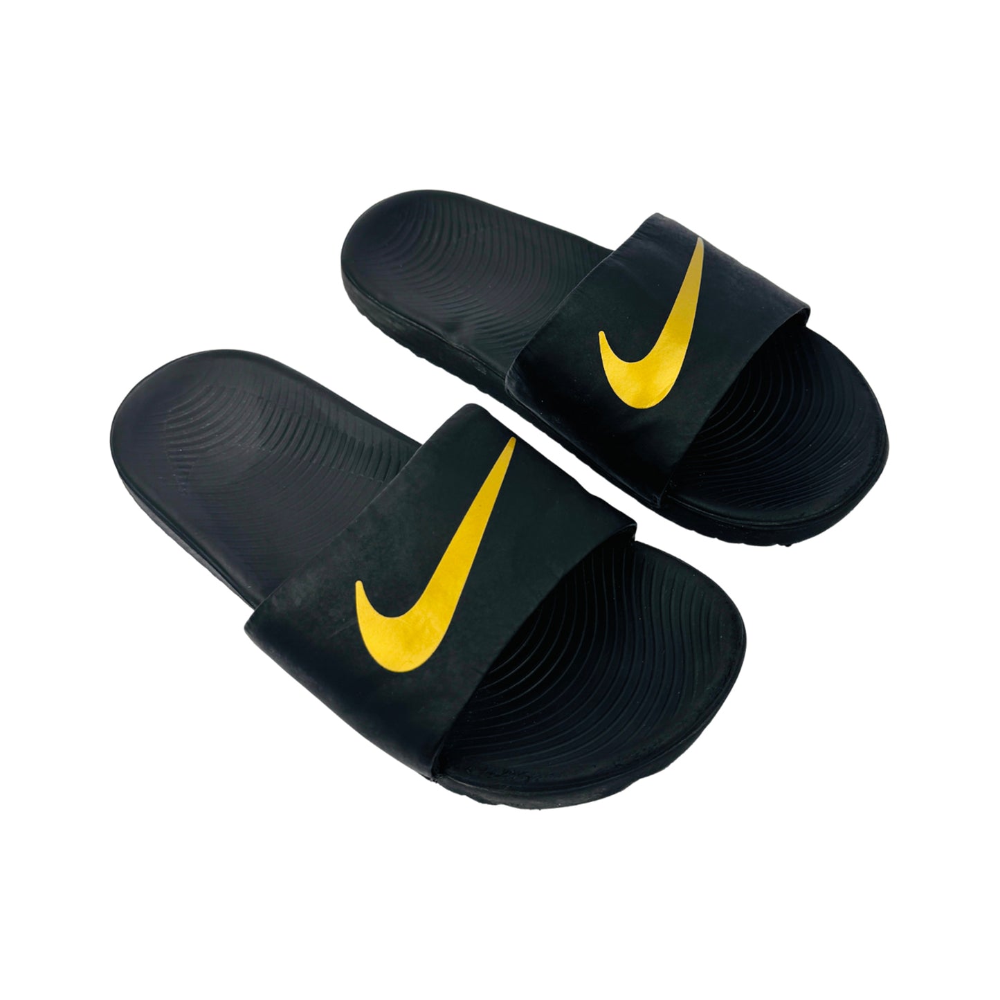 Right Side image of Nike Kawa Big Kid's Black Slippers (Size 37.5/38) - 819352-003