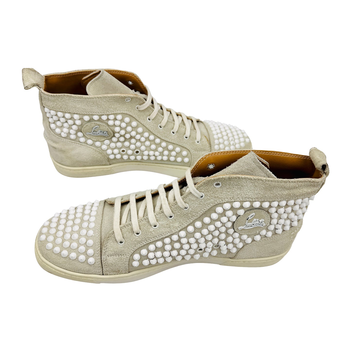 Christian Louboutin Men's Louis Spikes High top Sneakers (Size 45)