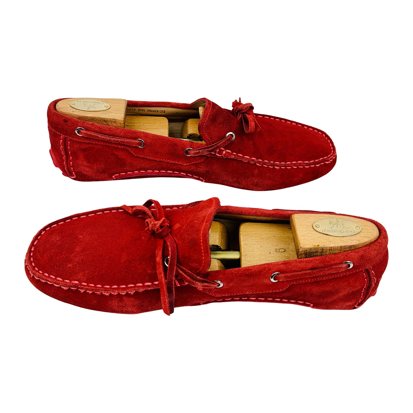 Bally Men's Red Dramer Suede Loafers (Size 44/44.5)