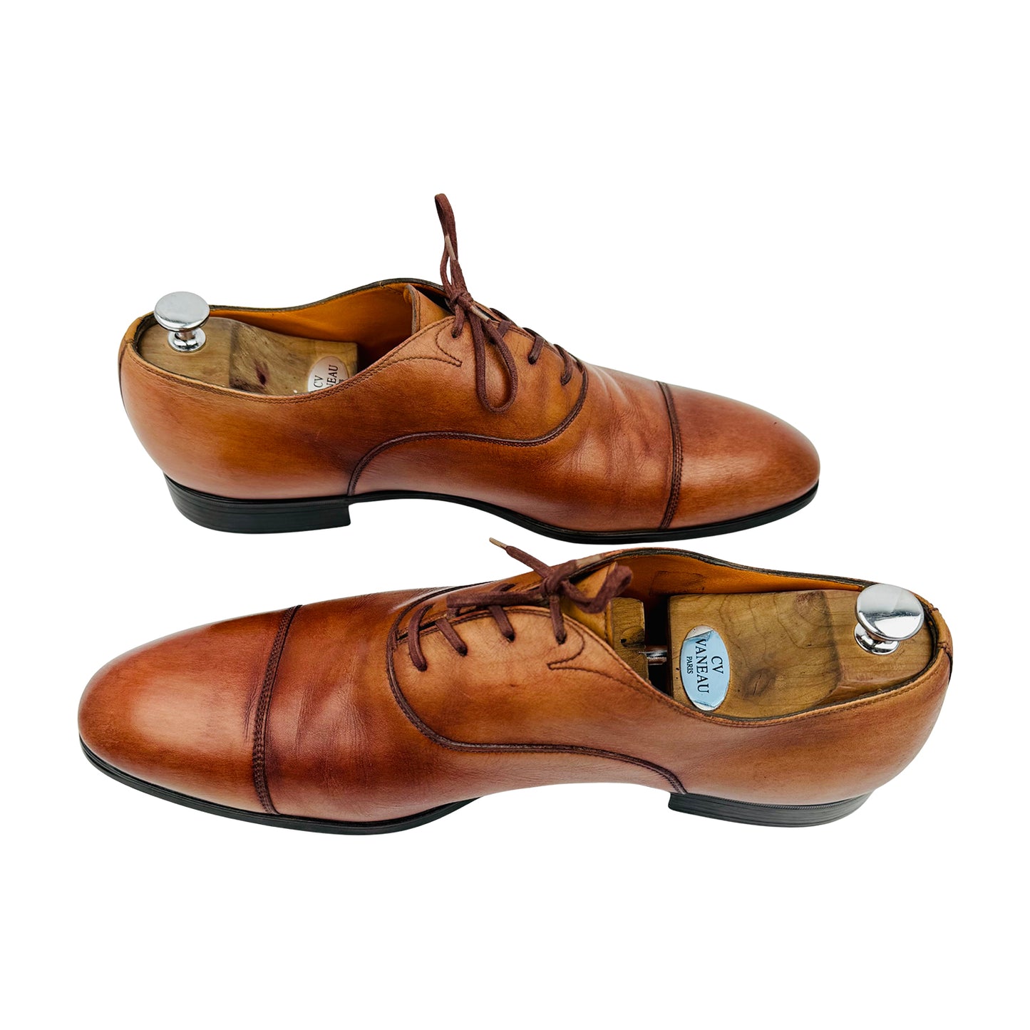 Santoni Men's Brown Italian Oxfords (Size 46/46.5)