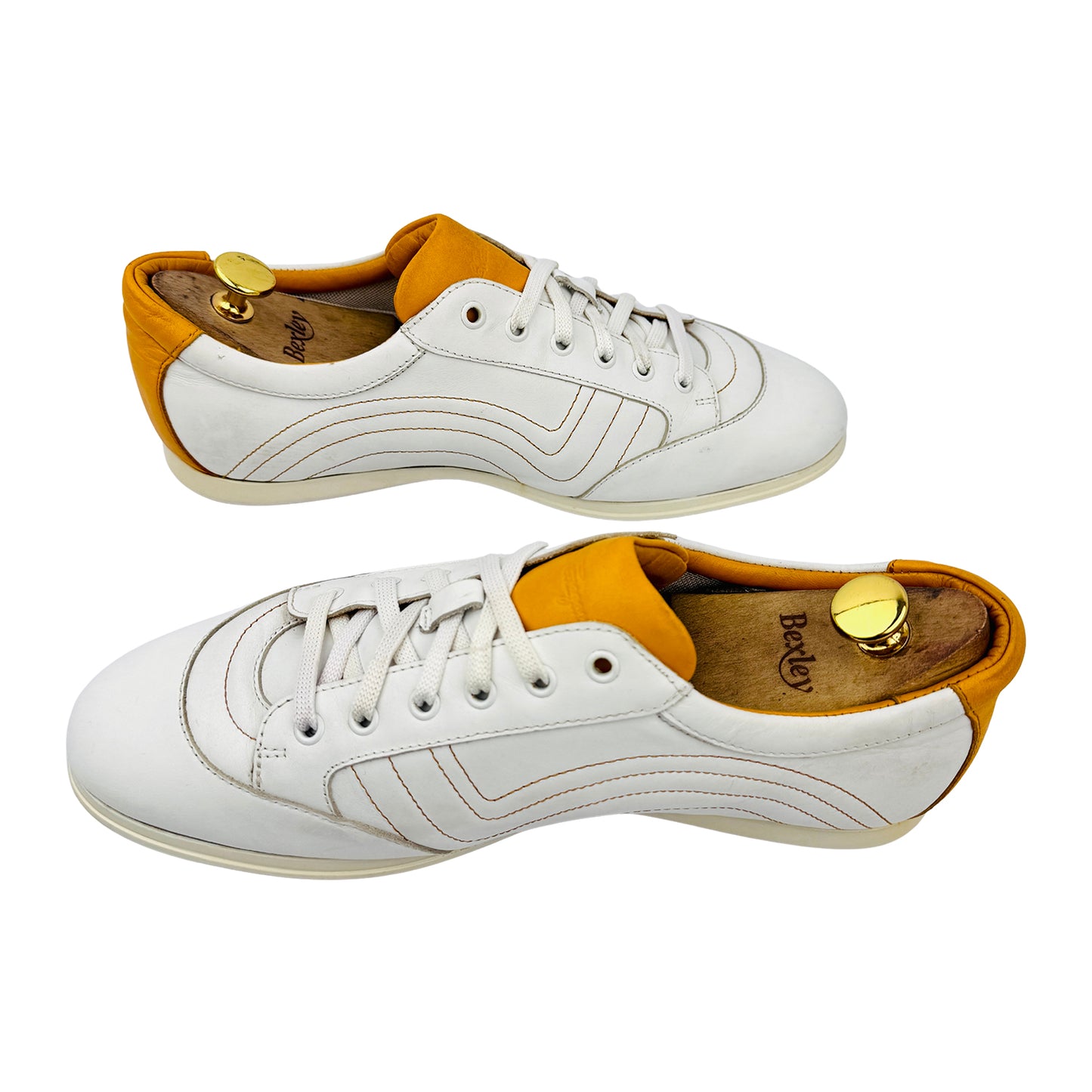 Salvatore Ferragamo Men's Leather White Sneakers (Size 42.5)