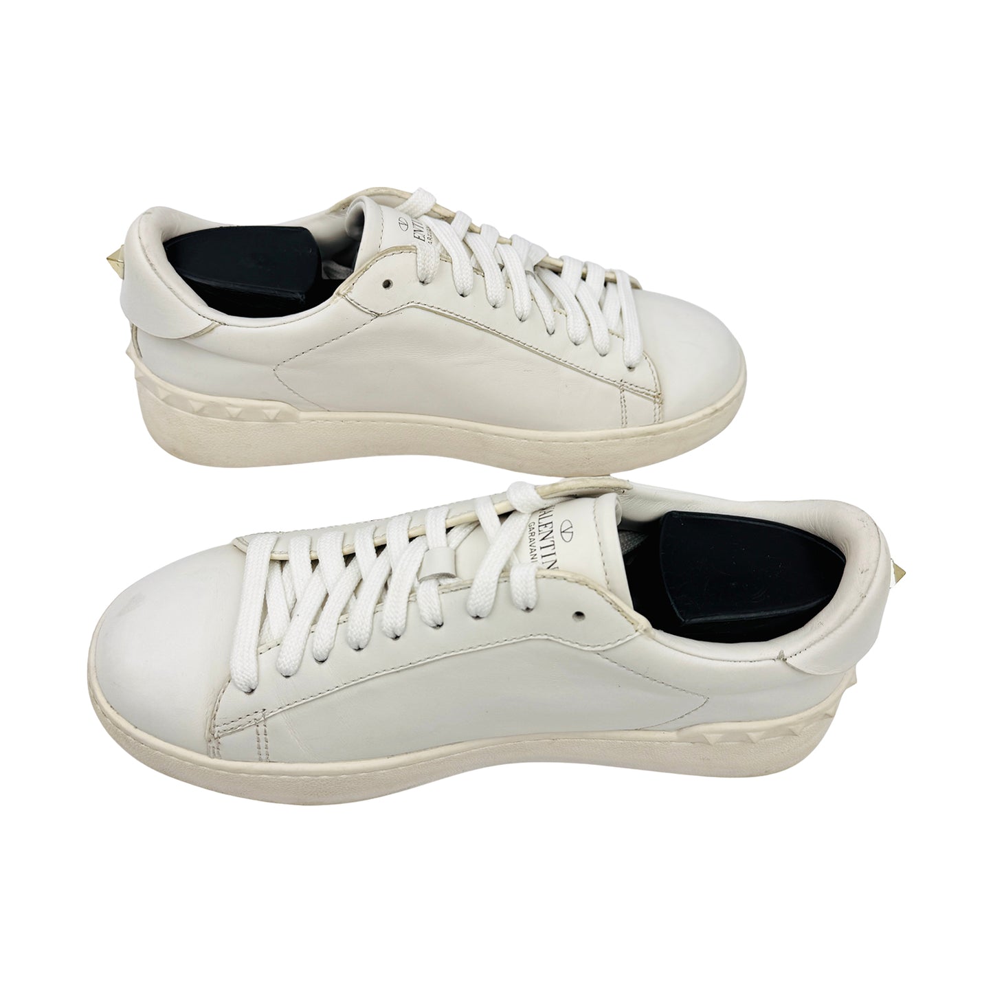 Valentino Garavani Open White Leather Sneakers (Size 40/40.5)