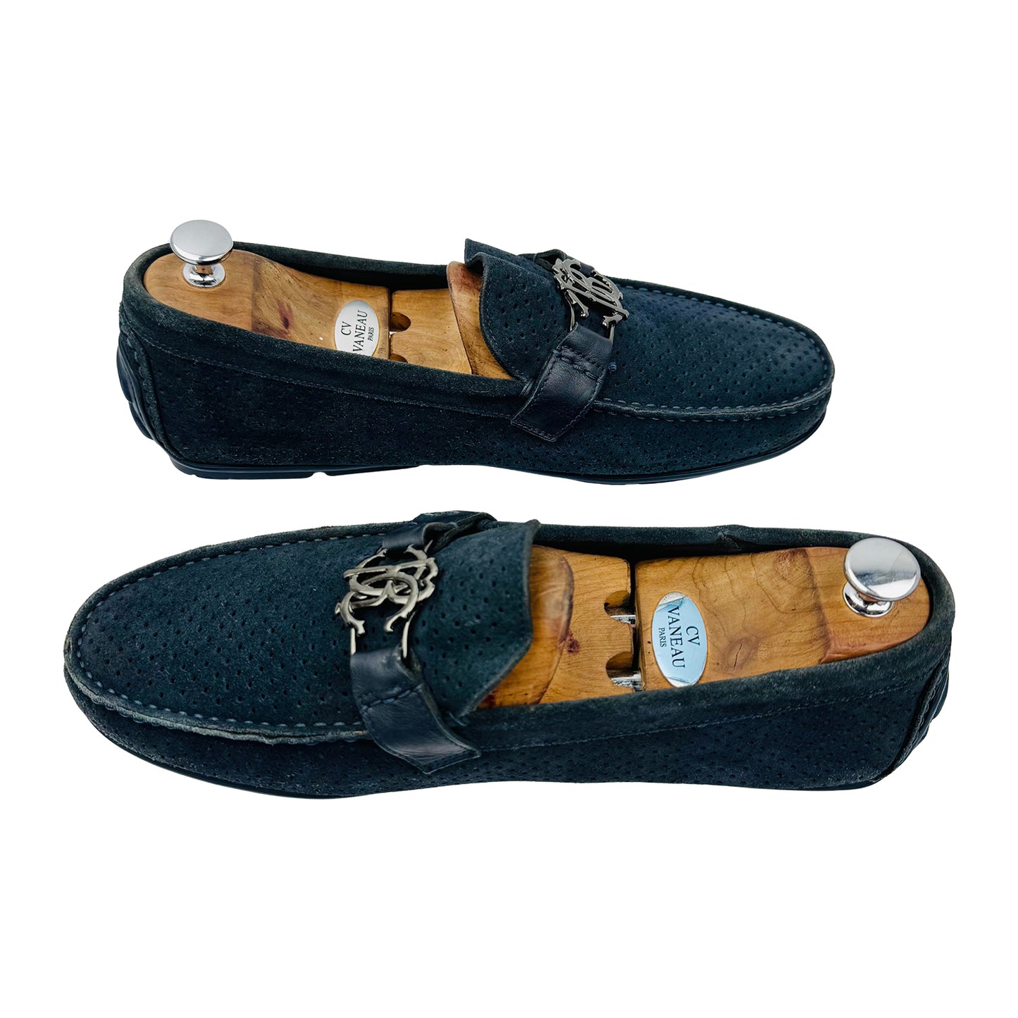 Roberto Cavalli 'Dark Navy' Suede Loafer (Size 43.5/44)
