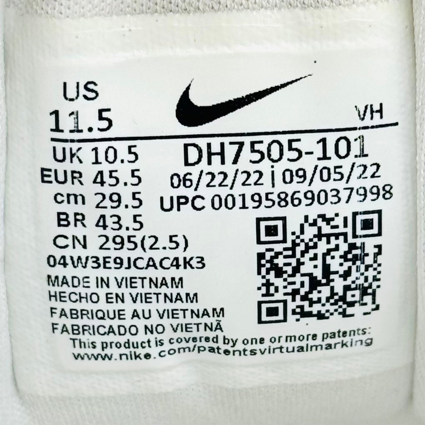 Nike SB Force 58 White Sneakers (Size 45.5) - DH7505-101