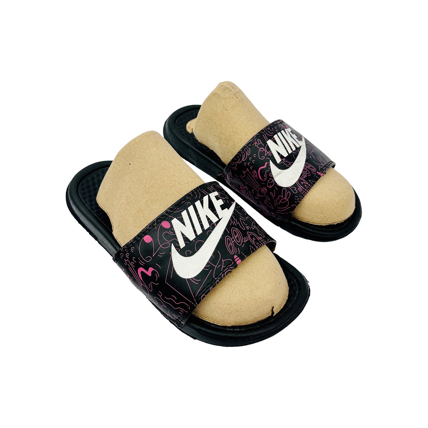 Right Side image of Nike Women's JDI Benassi Doodle Slides (Size 40)