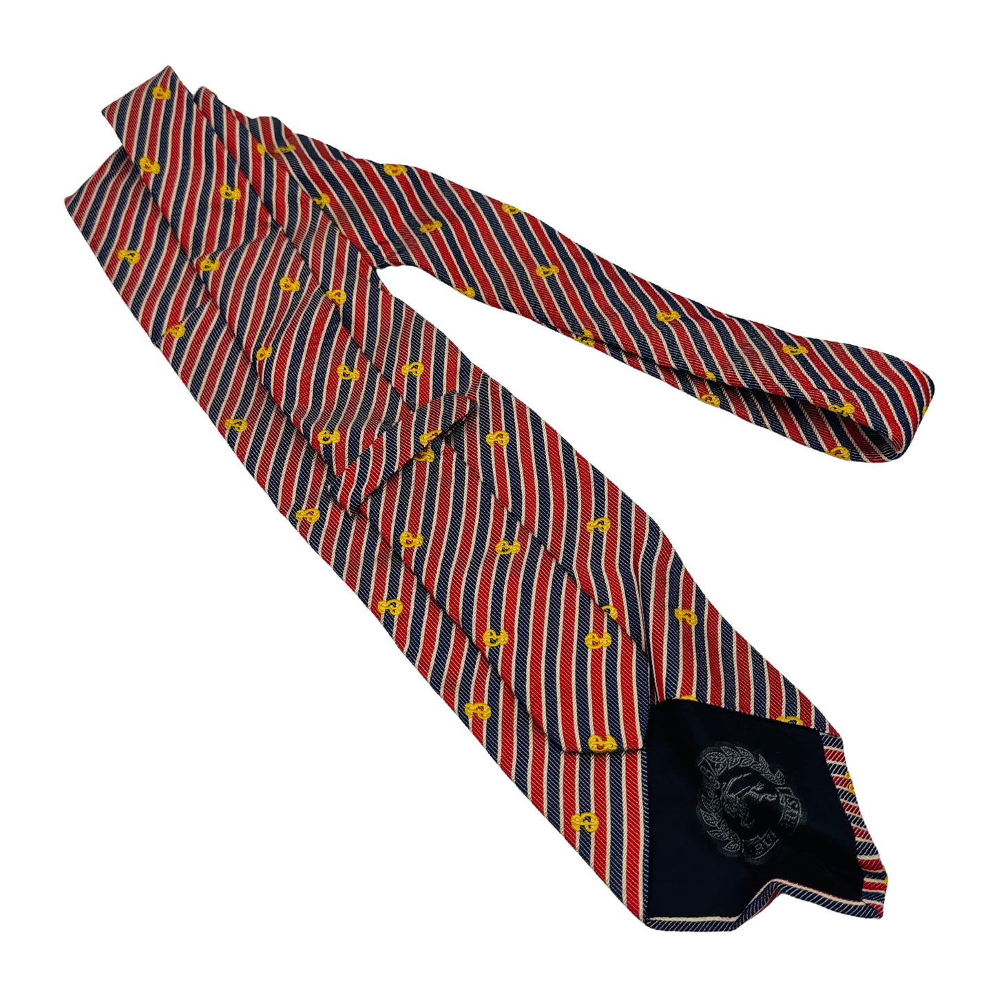 Burberry Red 'Diagonal Stripes' Tie (Size regular)