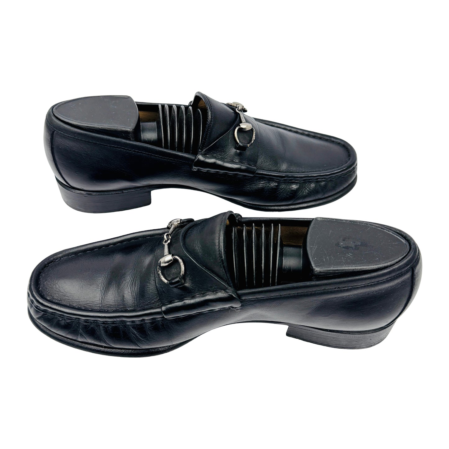Gucci Men's Black Leather Horsebit Loafers (Size 40/40.5)