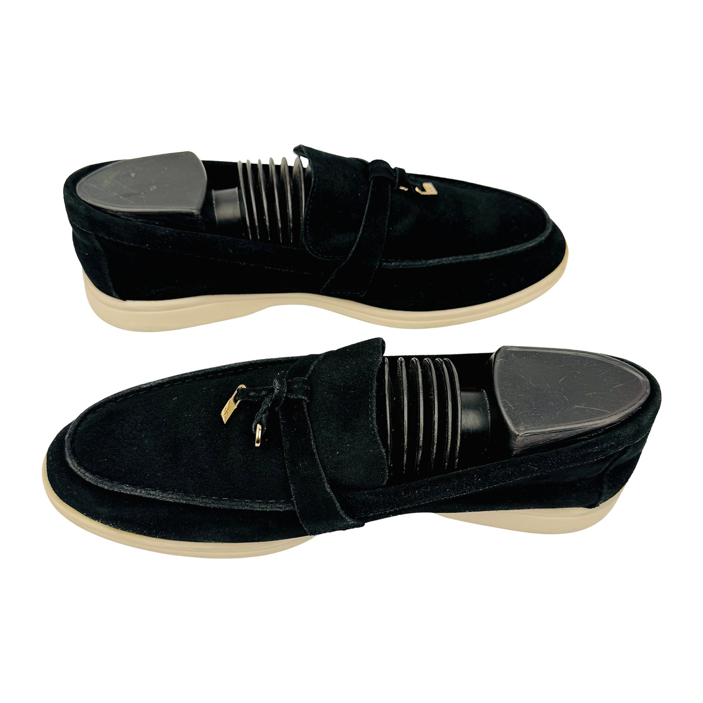 Loro Piana Summer Walk Black Suede Loafer (Size 41/41.5)