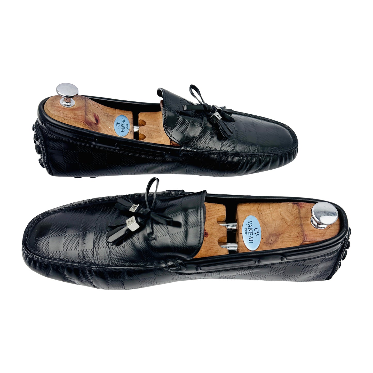 Louis Vuitton Men's Damier Graphite Tassel Loafers (Size 45.5/46)