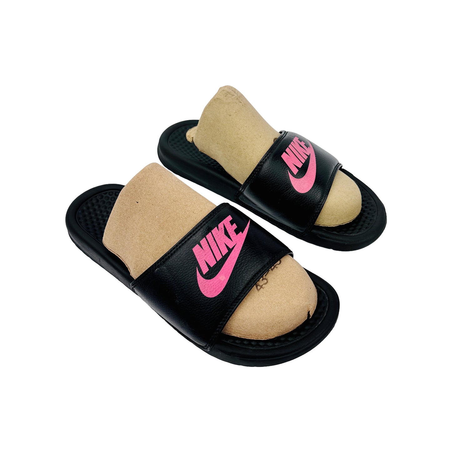 Right Side image of Nike Benassi JDI Black Slides (Size 40.5) - 343881-061