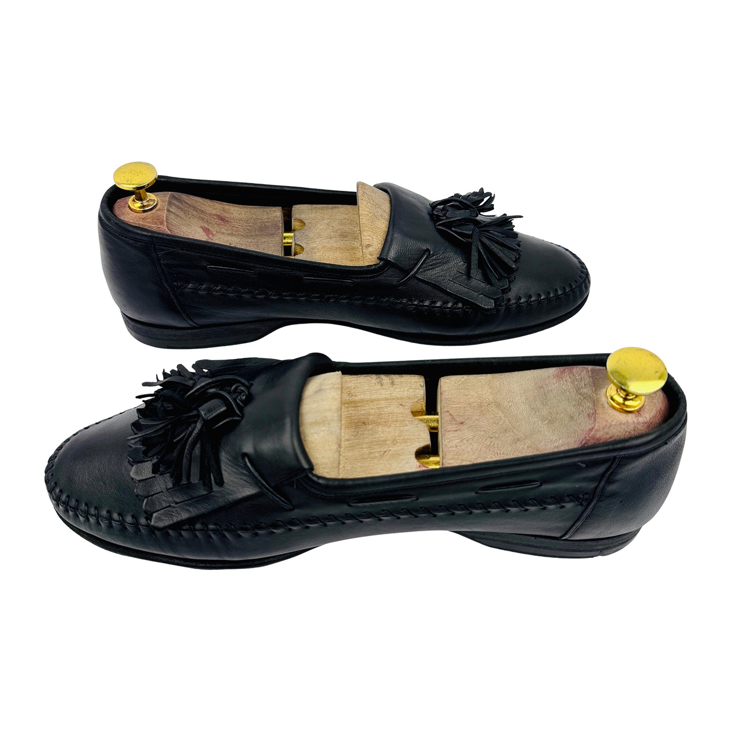 Santoni Men's Black Tasseled Loafers (Size 41.5/42) - 21711-01