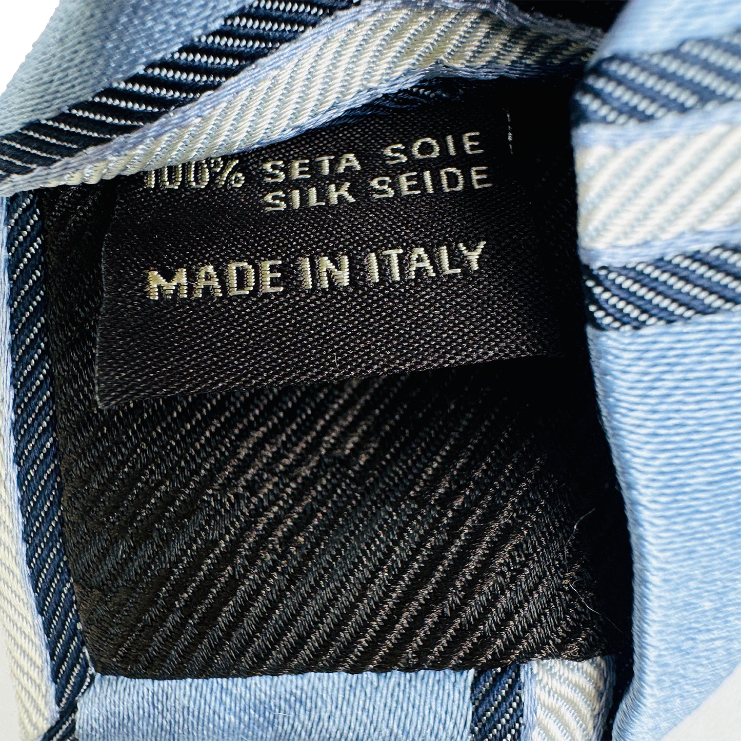 Canali Light Blue 'Stripes' Silk Tie (Size Regular)