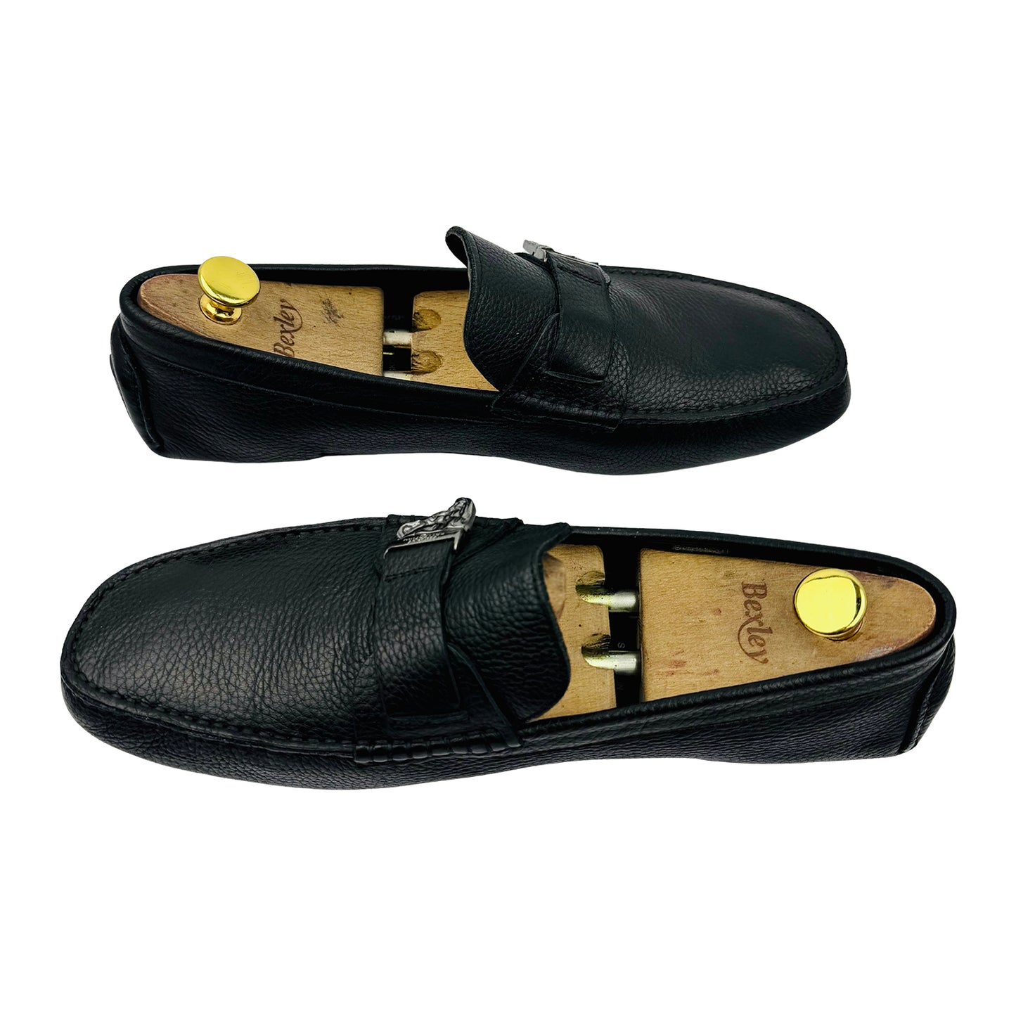 Versace Men's Black Medusa Buckle Driving Loafer (Size 44)