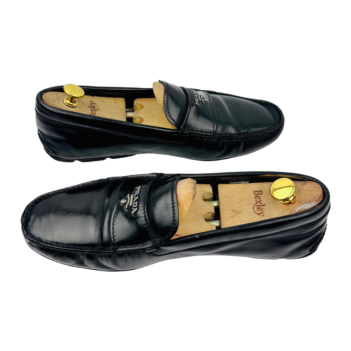 Prada Men's Black Leather Loafers (Size 43/43.5) - 2DD 007