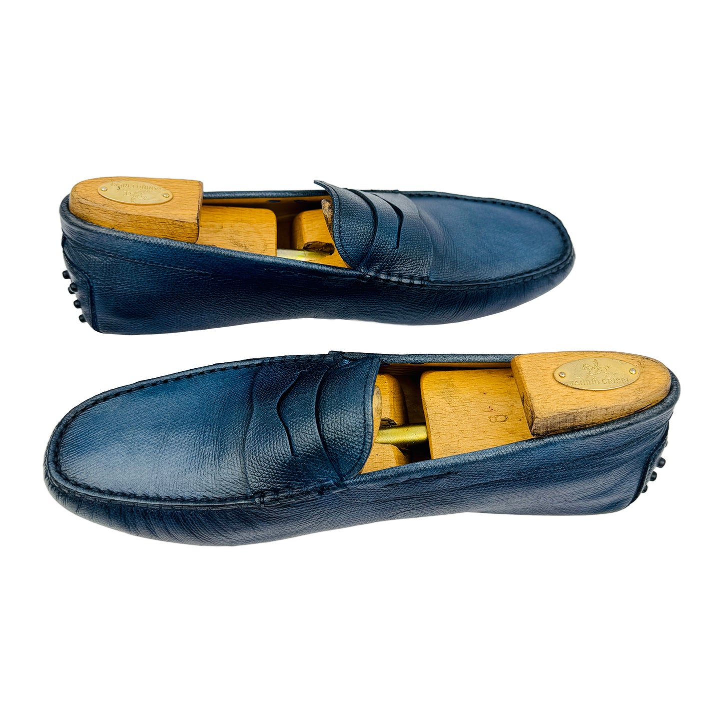 Cross image of Tod's Men's Blue Gommino Loafers (Size 43.5/44) - XXM64C00640D90B999