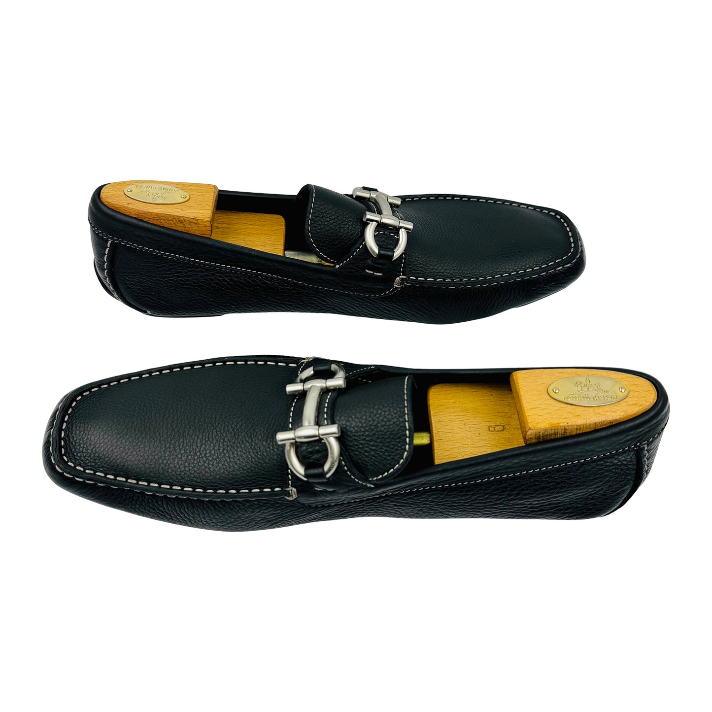 Salvatore Ferragamo Parigi Gancini Driver Black Loafer (Size 45)