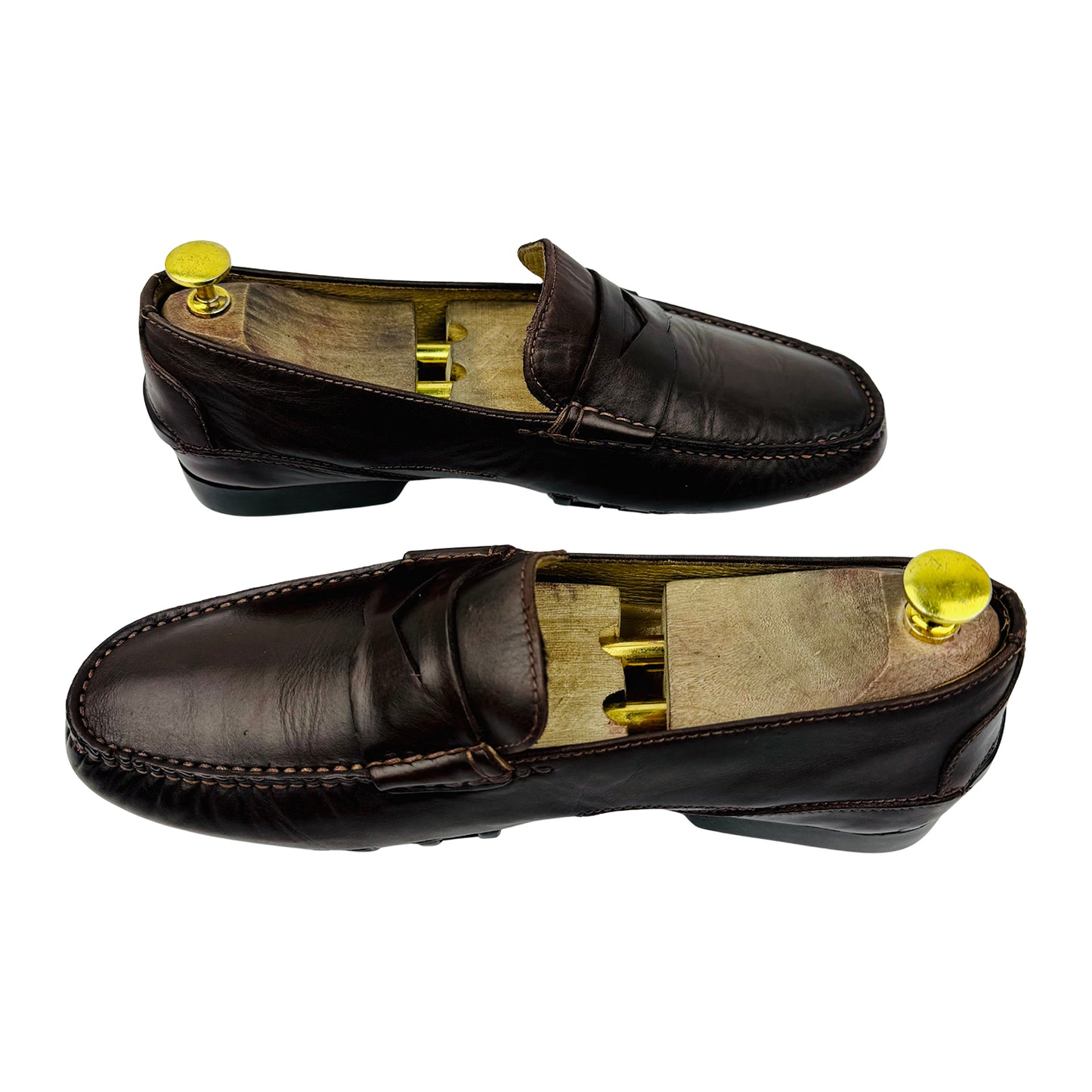 Giorgio Armani Men's Dark Brown Leather Loafer (Size 42/42.5)