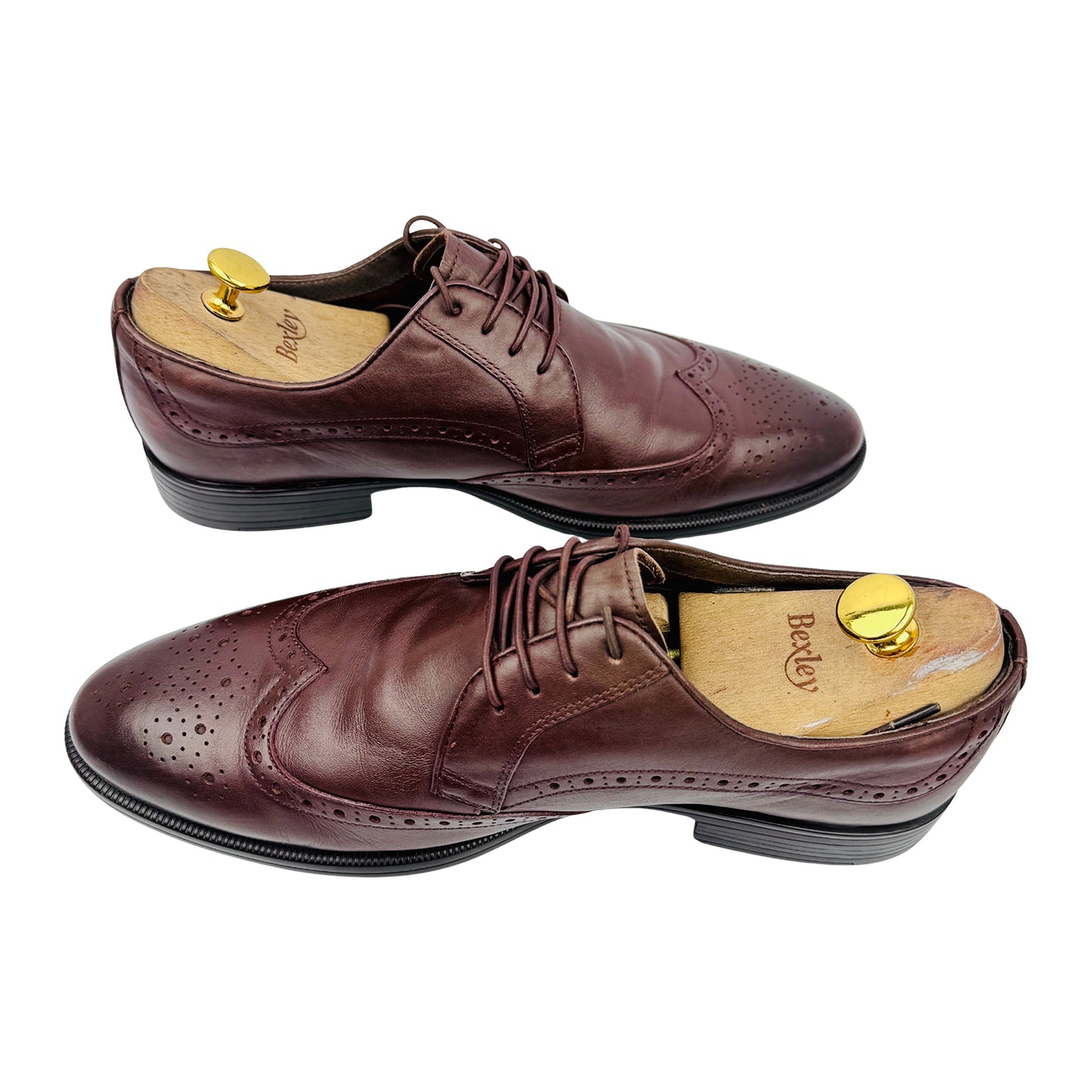 SKAP Men's Brown Brogue Derby Oxford Shoes (Size 42.5/43)