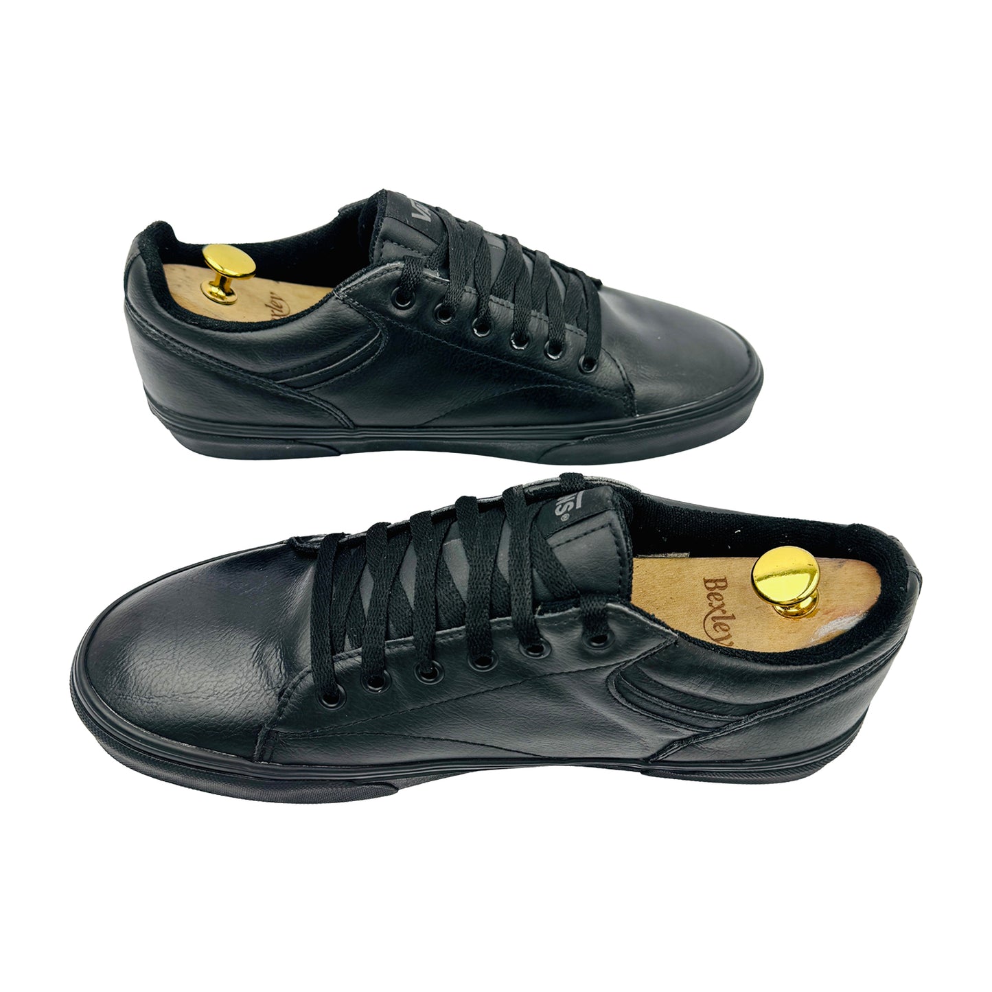 Vans Men's Atwood Black Leather Classic Sneakers (Size 43)