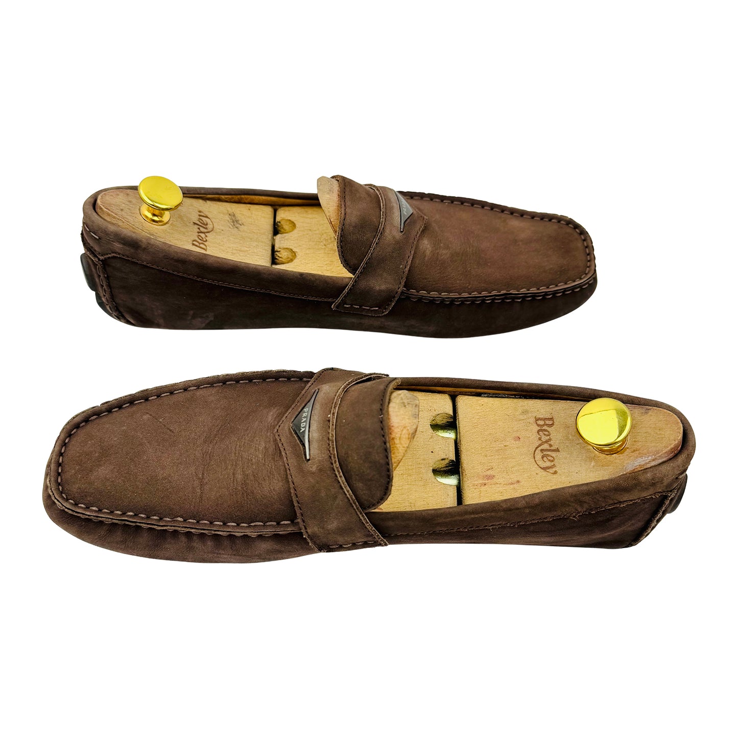 Prada Men's Brown Penny Suede Loafer (Size 42.5)