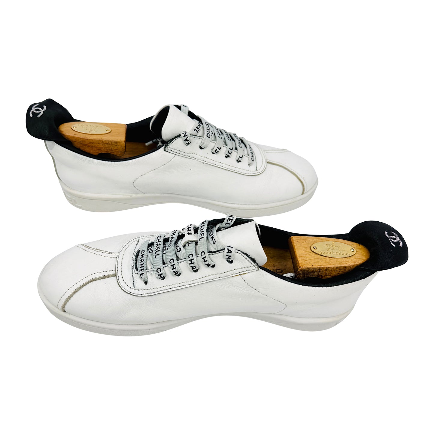 Chanel Men's Monogram Shoelace Sneakers (Size 43/43.5)