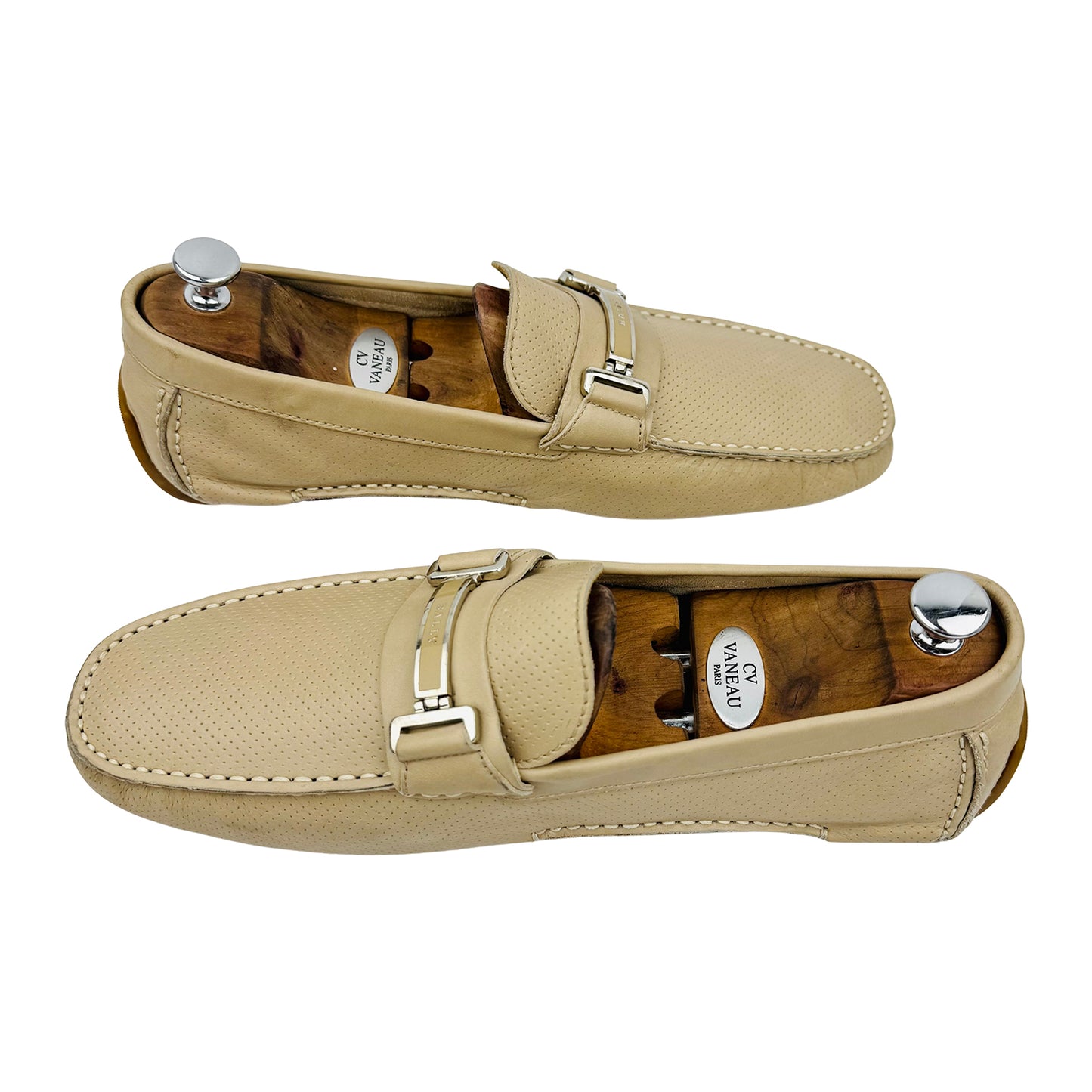 Bally Men's Beige Leather Italian Loafer (Size 44)